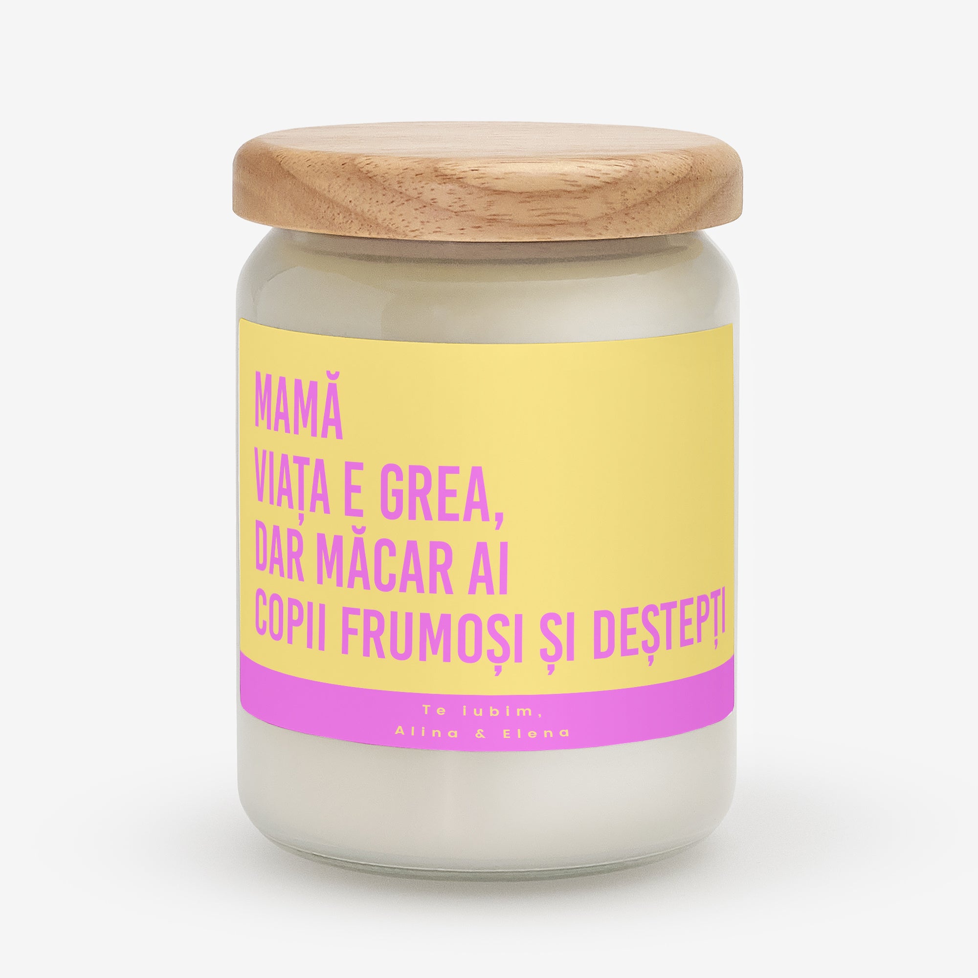 Lumânare personalizată pentru mamă