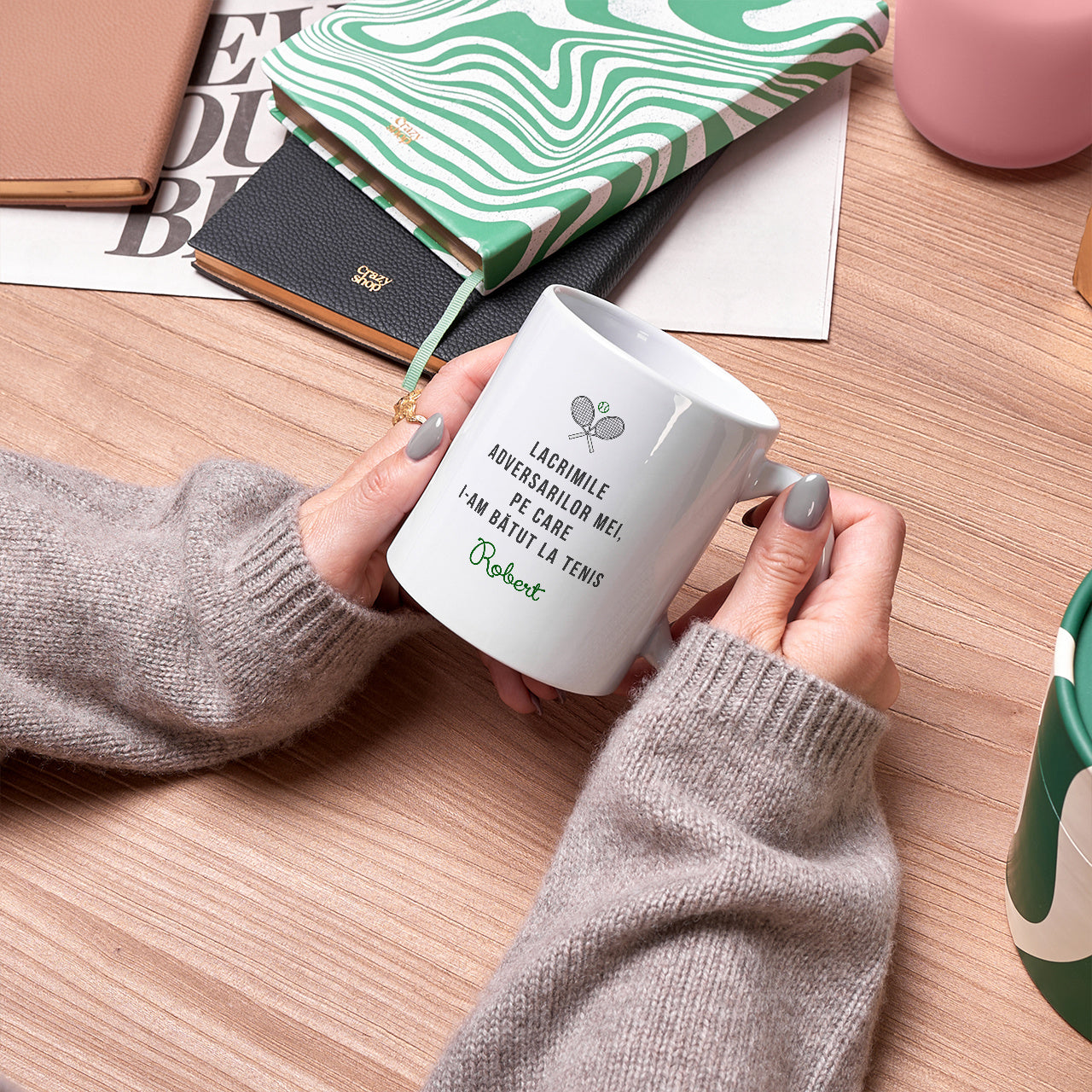 Cană pentru un jucător de tenis