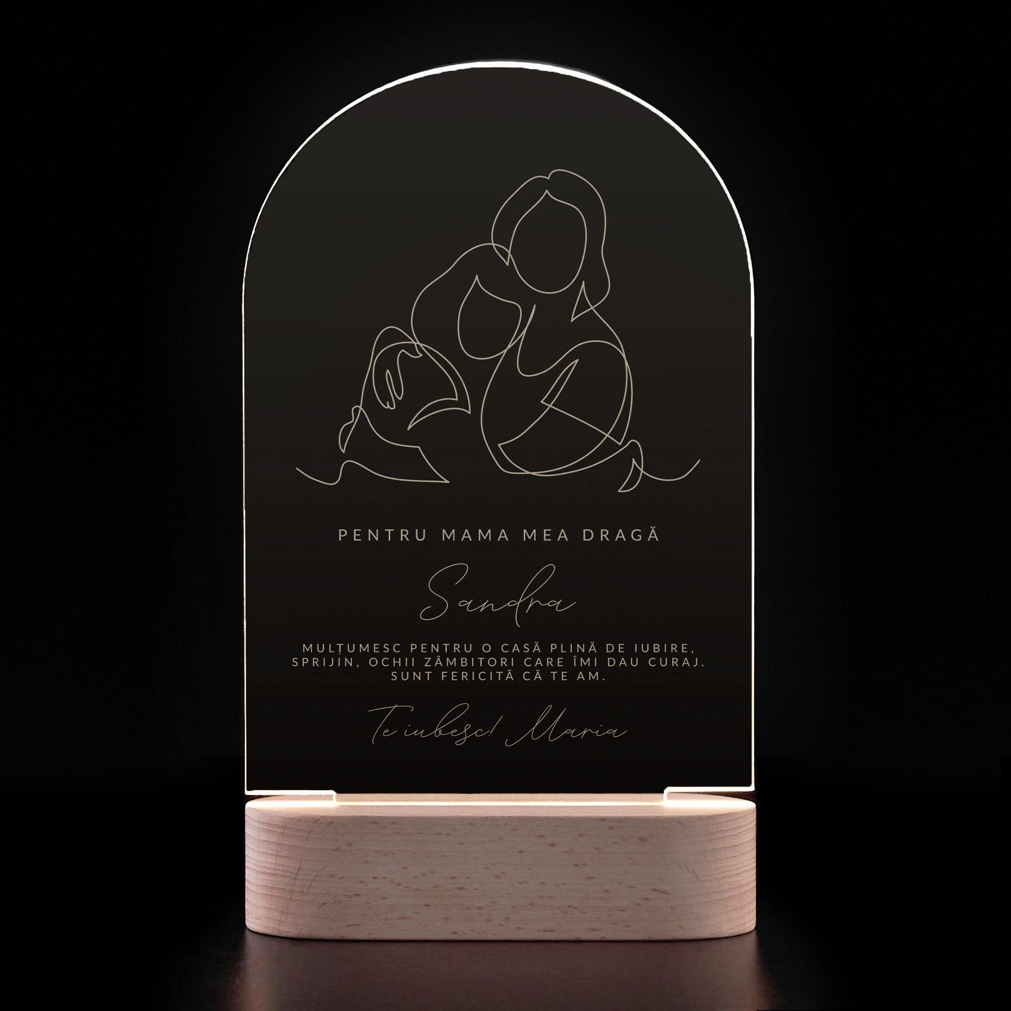 Statuetă iluminată – cadou pentru mama de la fiică