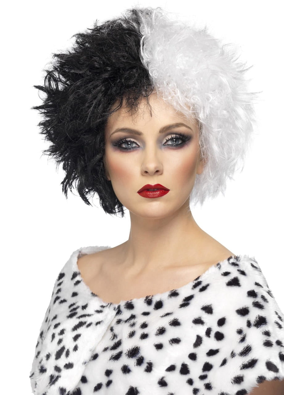Perucă CRUELLA alb-negru
