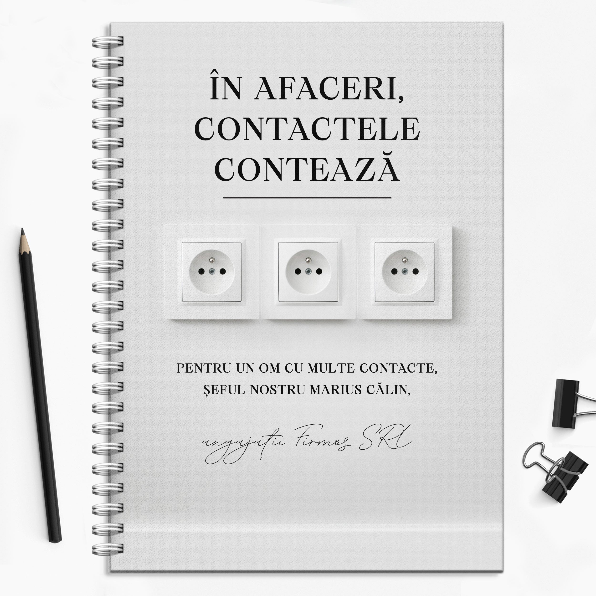 Caiet personalizat pentru om de afaceri