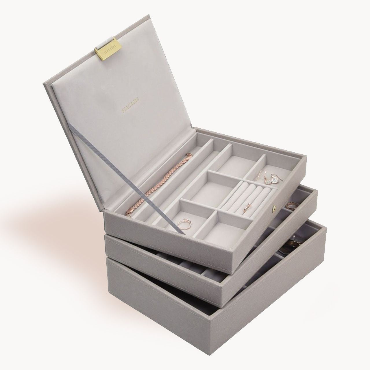 Cutie elegantă pentru bijuterii Stackers