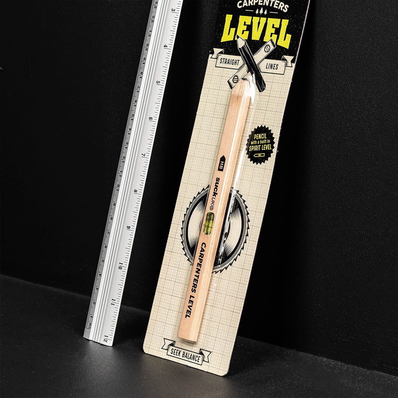 Ołówek stolarski ołówek poziomica prezent dla cieśli ołówek ciesielski prezent dla stolarza