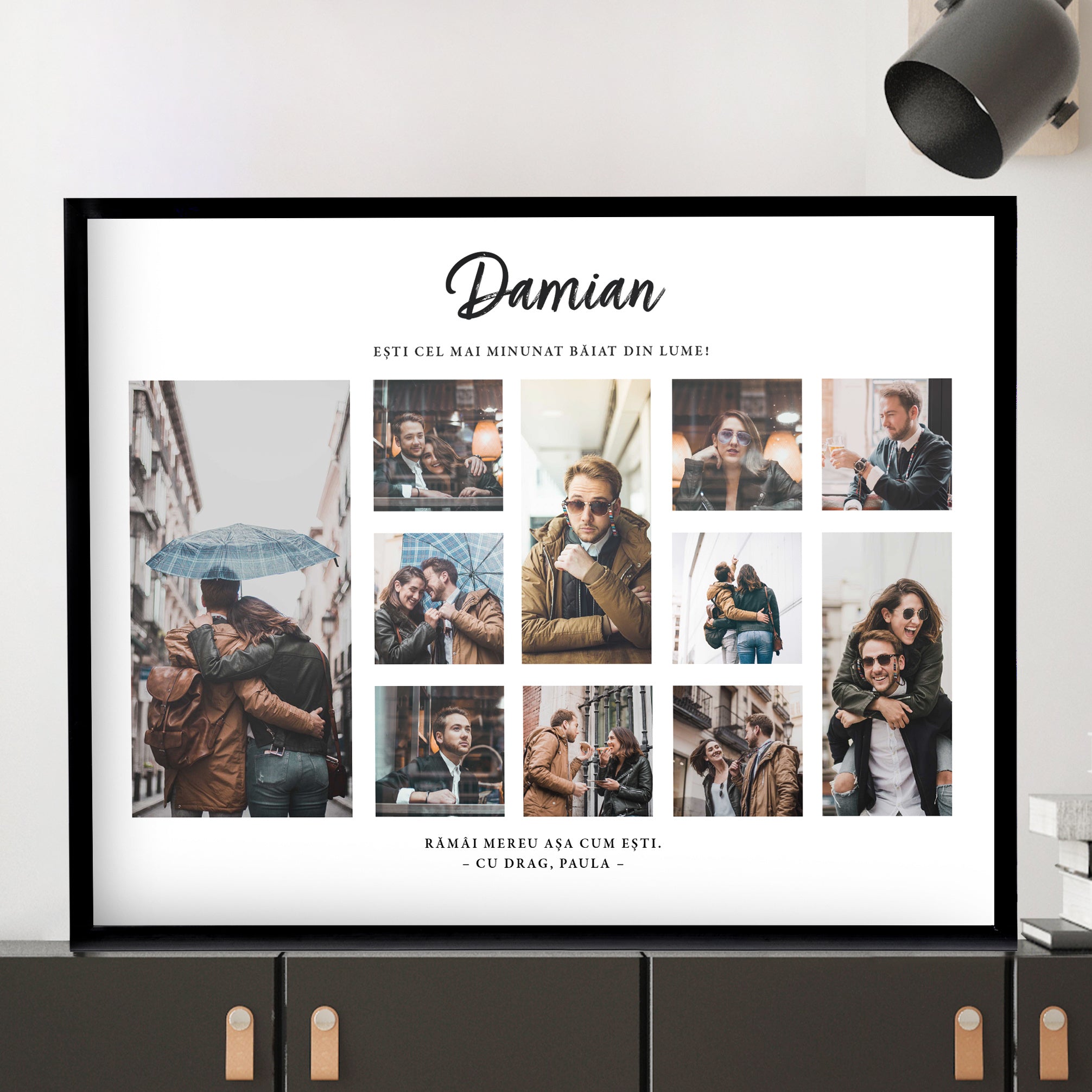 Kolaż zdjęć dla chłopaka - plakat w ramce plakat na Dzień Chłopaka plakat na walentynki prezent dla chłopaka