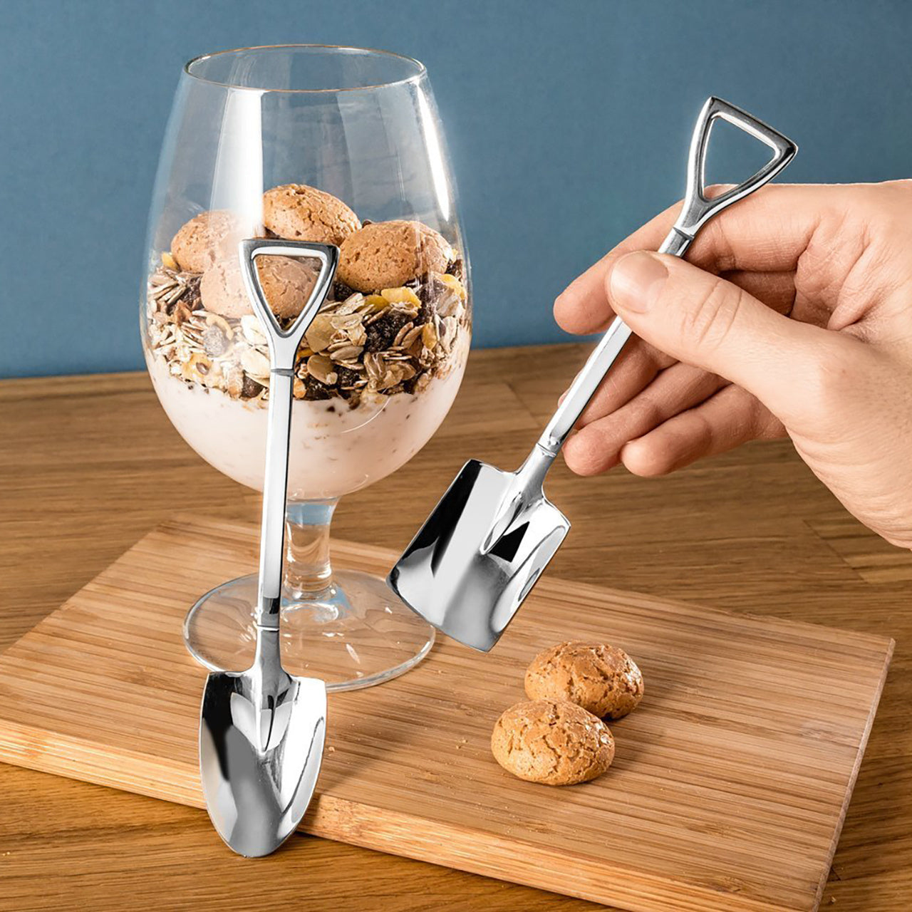 Set 2 lingurițe în formă de lopeți, pentru fermier