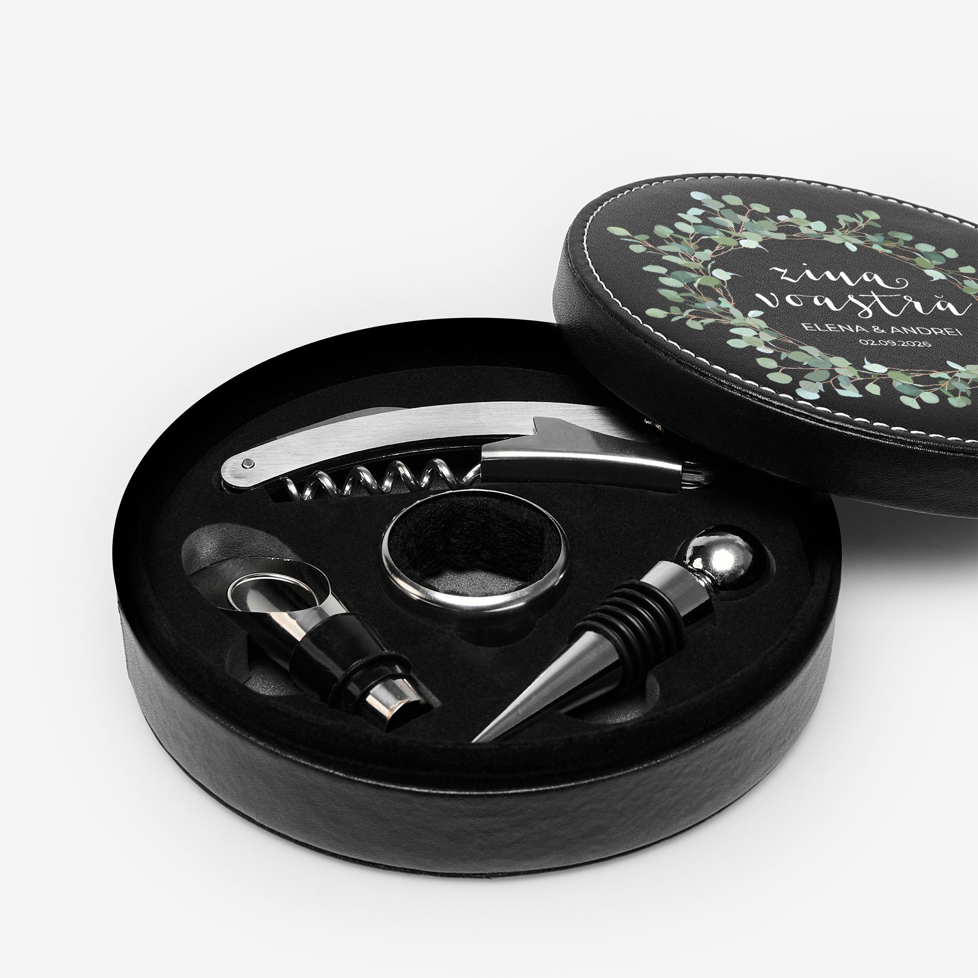 Set pentru vin cadou de nuntă – cadou elegant pentru nuntă