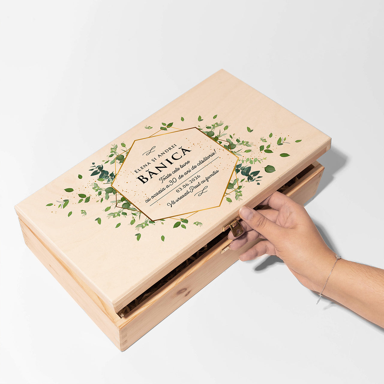 Skrzynka na wino z dedykacją - elegancki prezent na ślub prezent dla pary młodej prezent dla nowożeńców