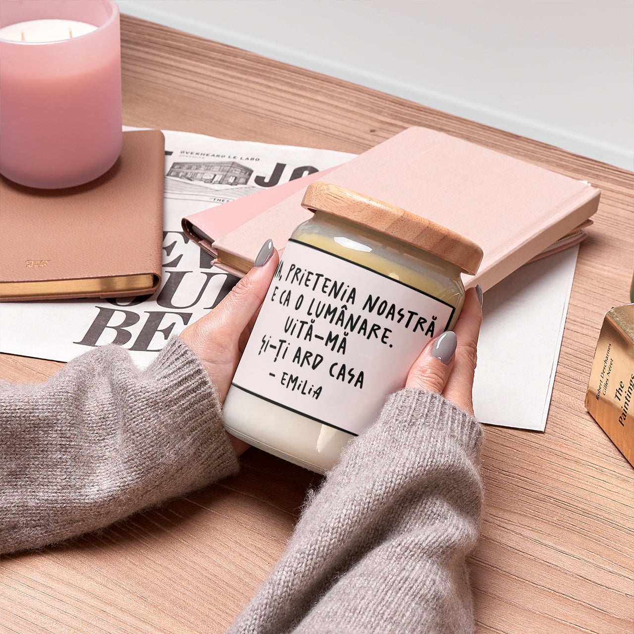 Personalizowana świeca dla przyjaciółki - śmieszny prezent dla przyjaciółki prezent dla przyjaciółki