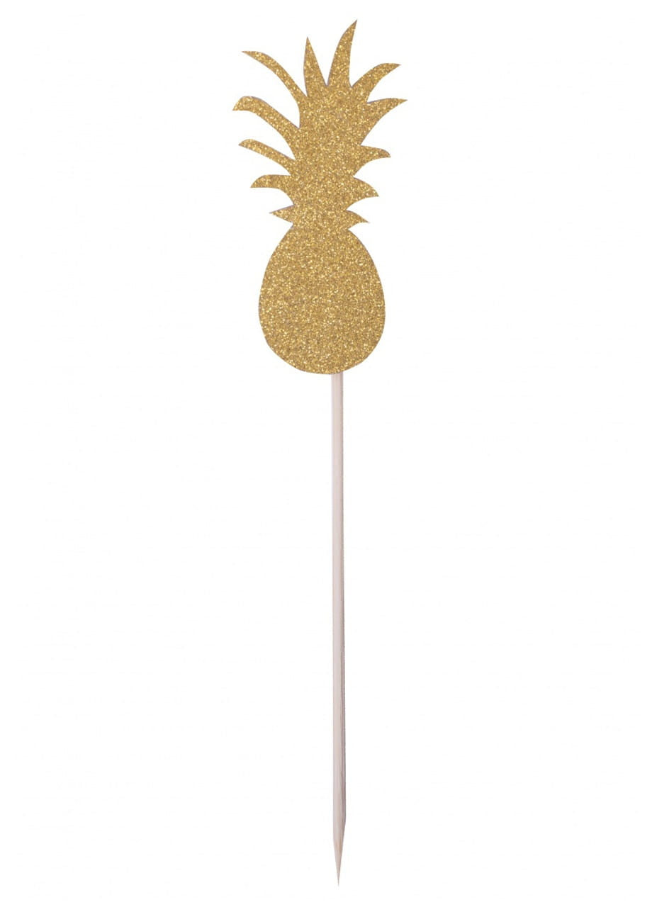 Agitatoare pentru băuturi din lemn ANANAS scobitori decorative (4 buc.)