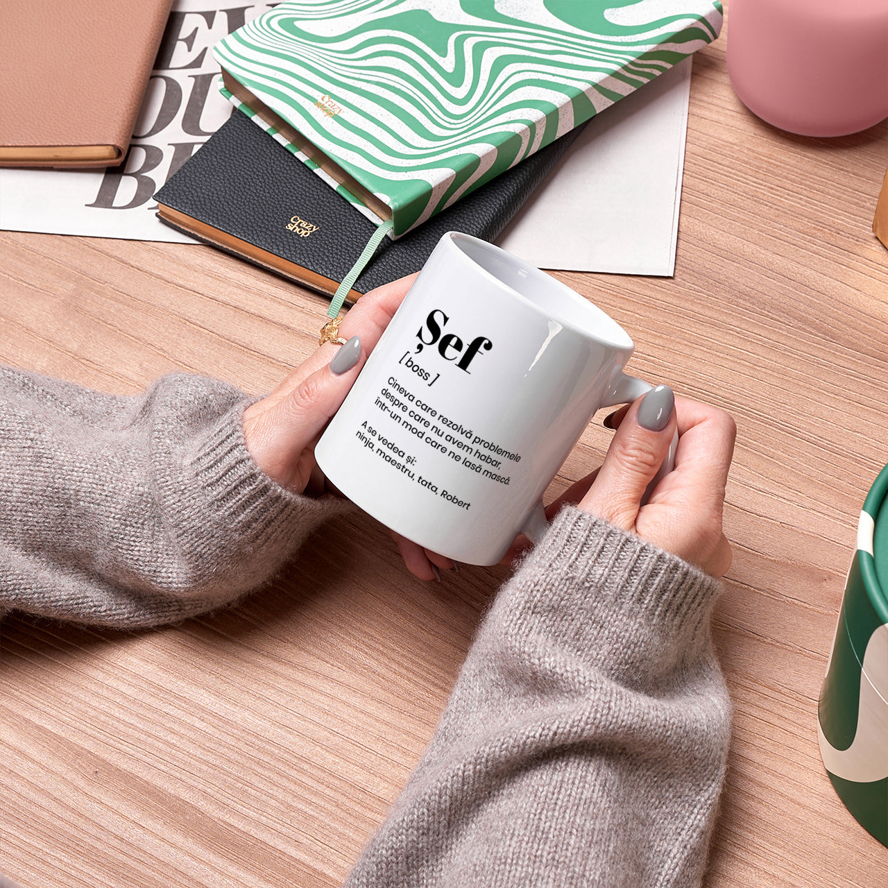 Cană cu mesaj - cadou pentru șef