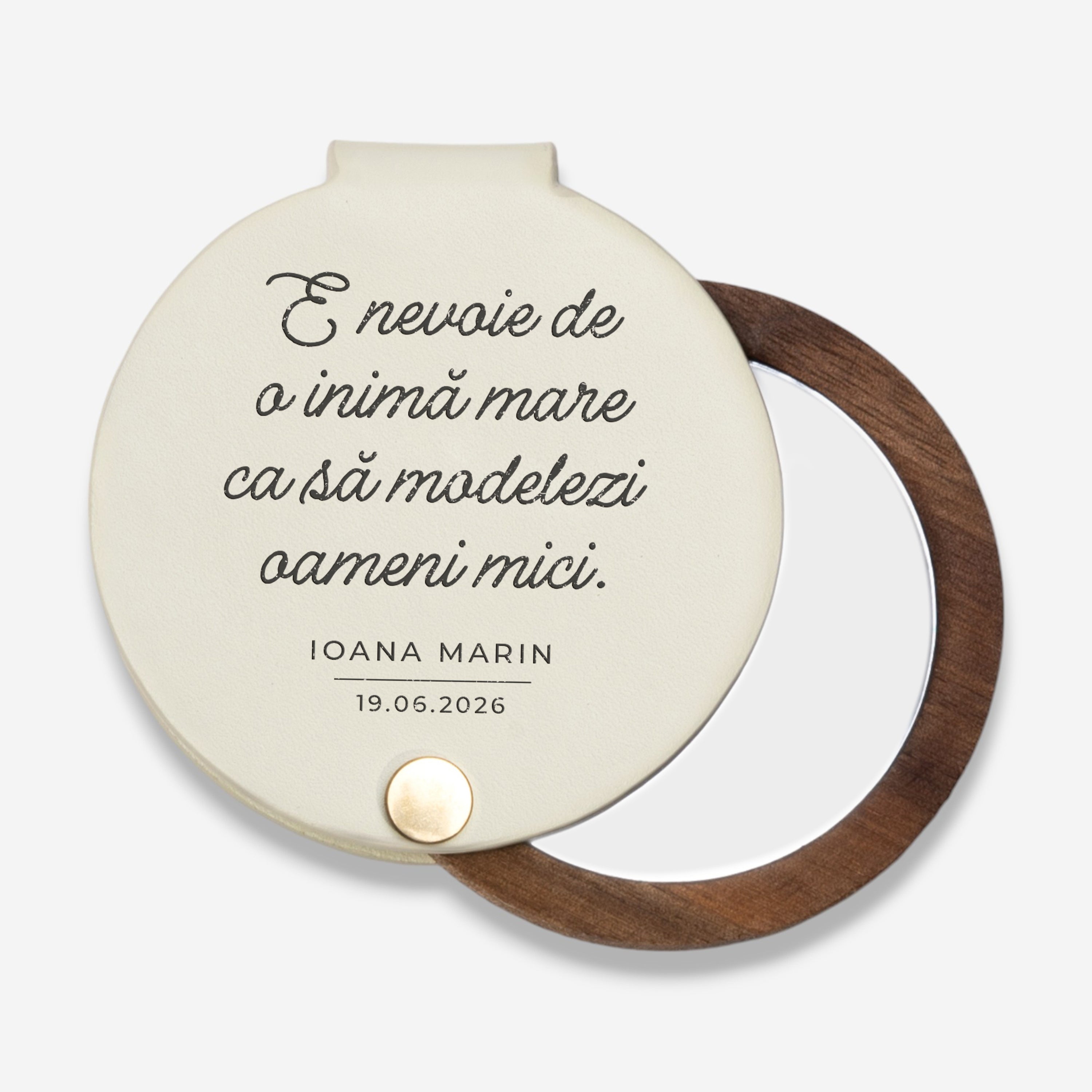 Oglindă de buzunar personalizată - cadou pentru educatoare