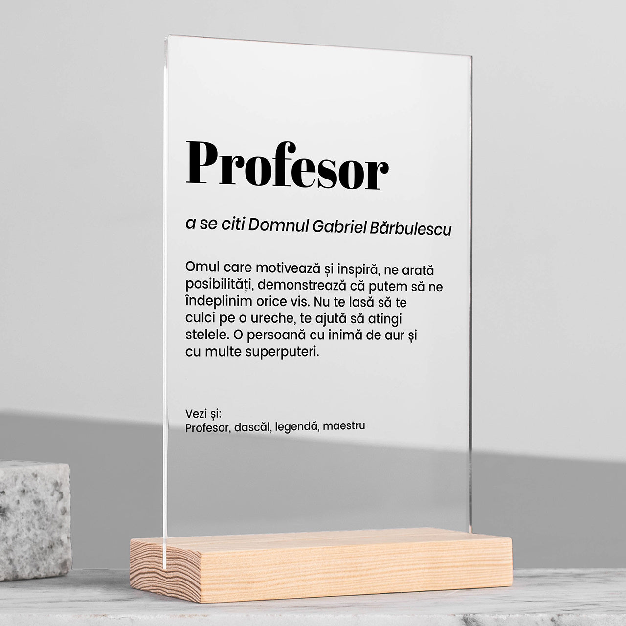 Statuetă personalizată - cadou de Ziua Profesorului