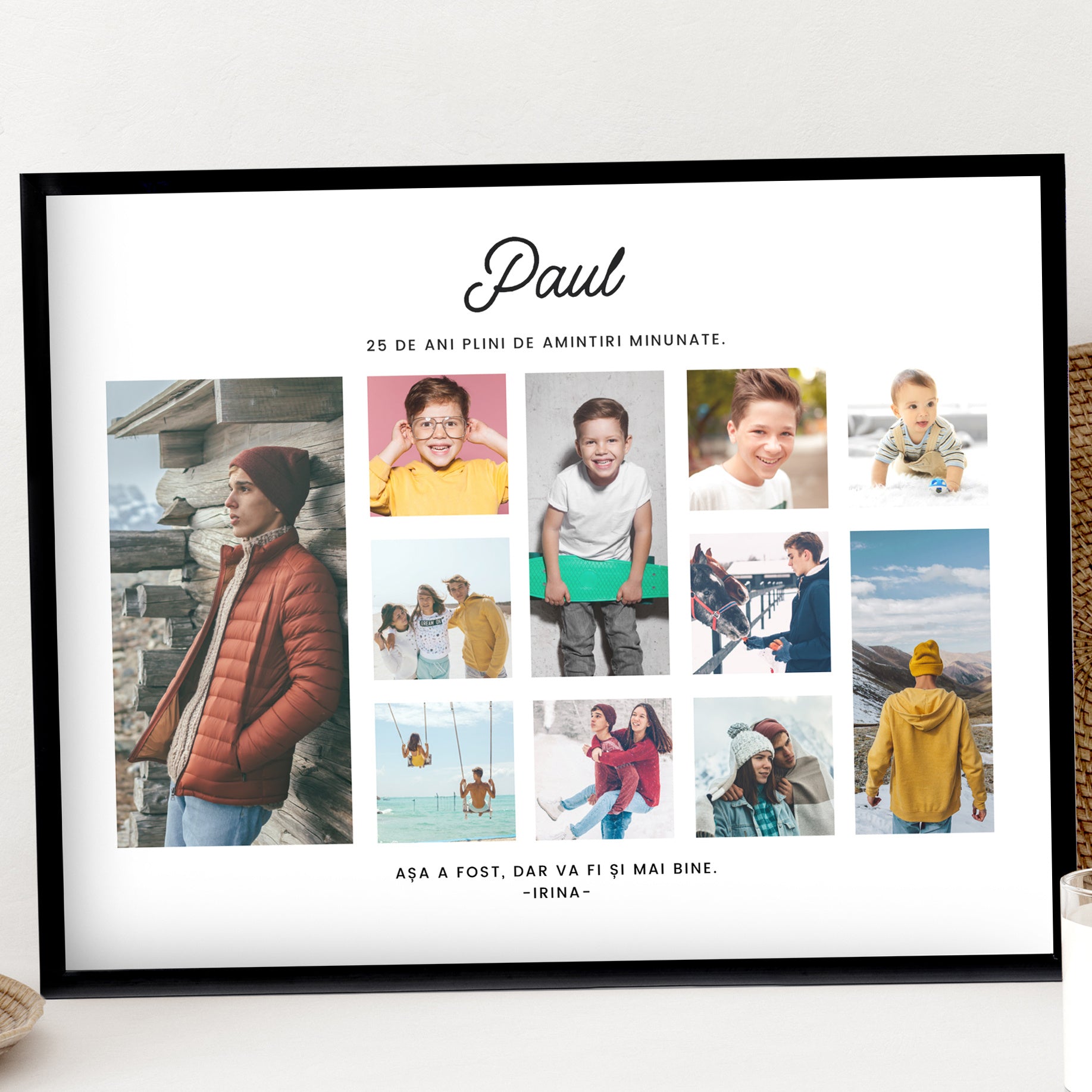 Plakat personalizowany - prezent ze zdjęciami  prezent na urodziny dla męża plakat ze zdjęciami