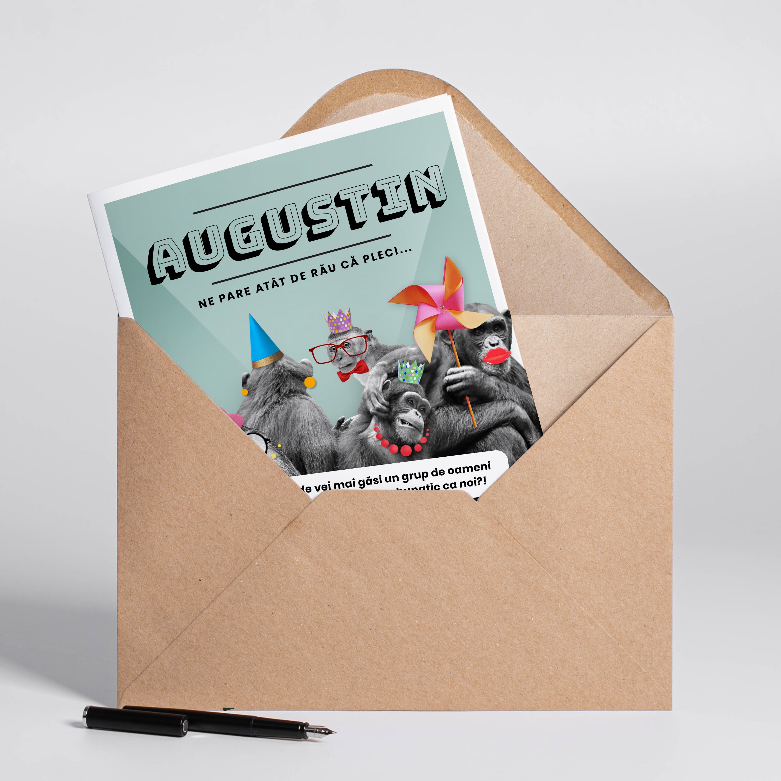 Felicitare A4 personalizată pentru rămas-bun de la serviciu