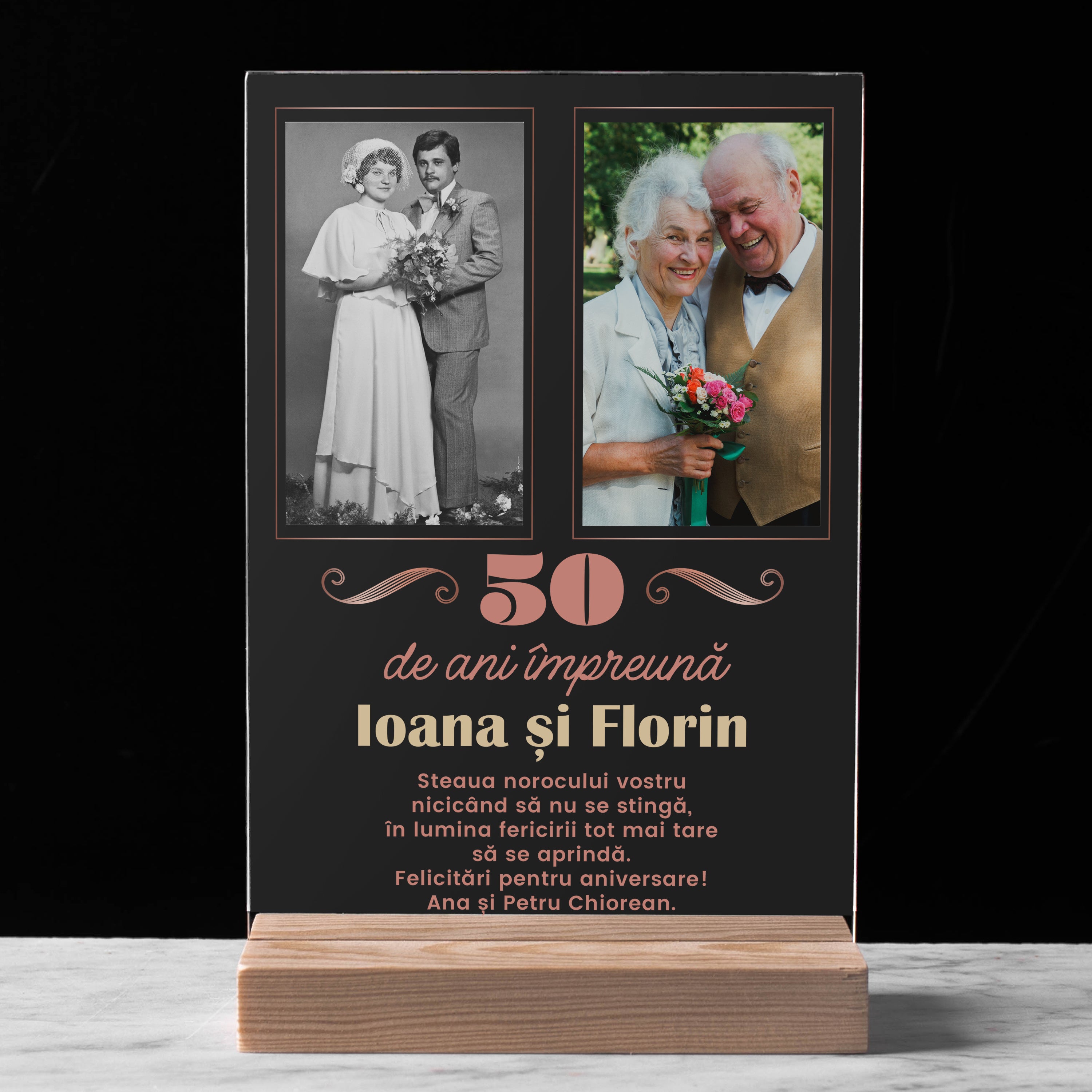 Personalizowana statuetka na pamiątkę 50 Rocznicy Ślubu prezent na 50 rocznicę ślubu pamiątka 50 rocznicy ślubu