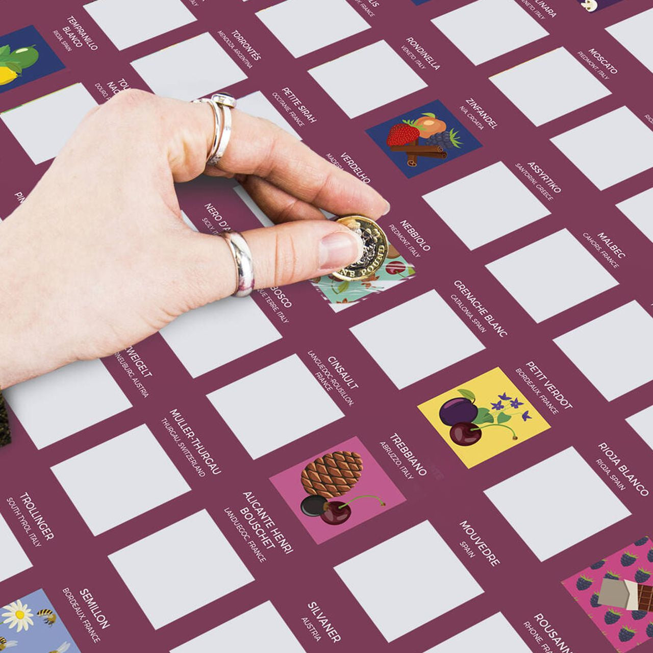 Plakat zdrapka 100 wines prezent dla miłośnika wina prezent dla miłośników wina prezent na parapetówkę