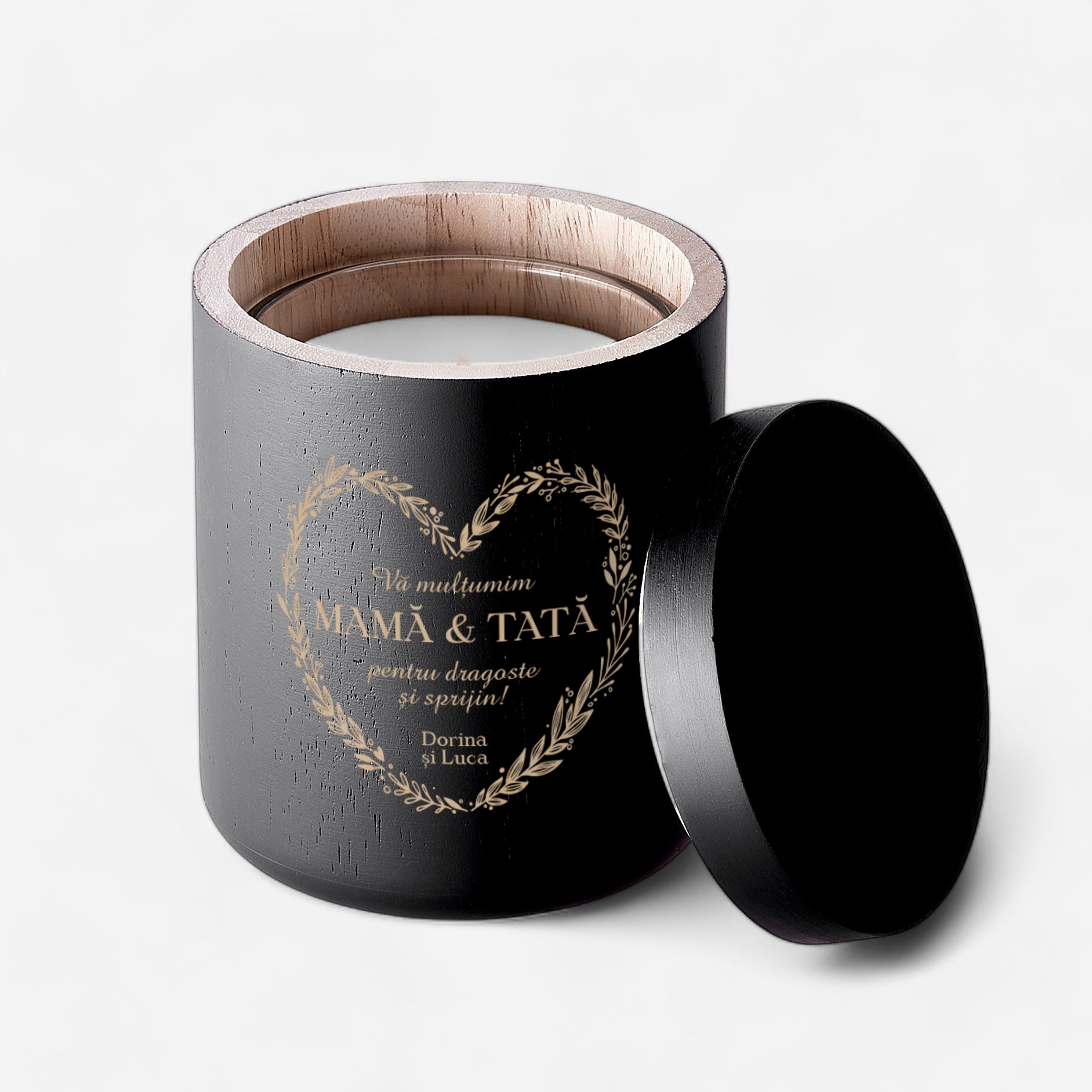 Lumânare personalizată – cadou de mulțumire pentru părinți