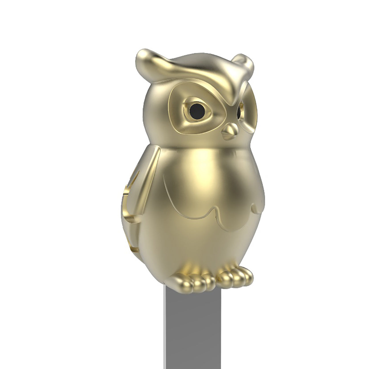 Semn de carte metalic în formă de bufniță