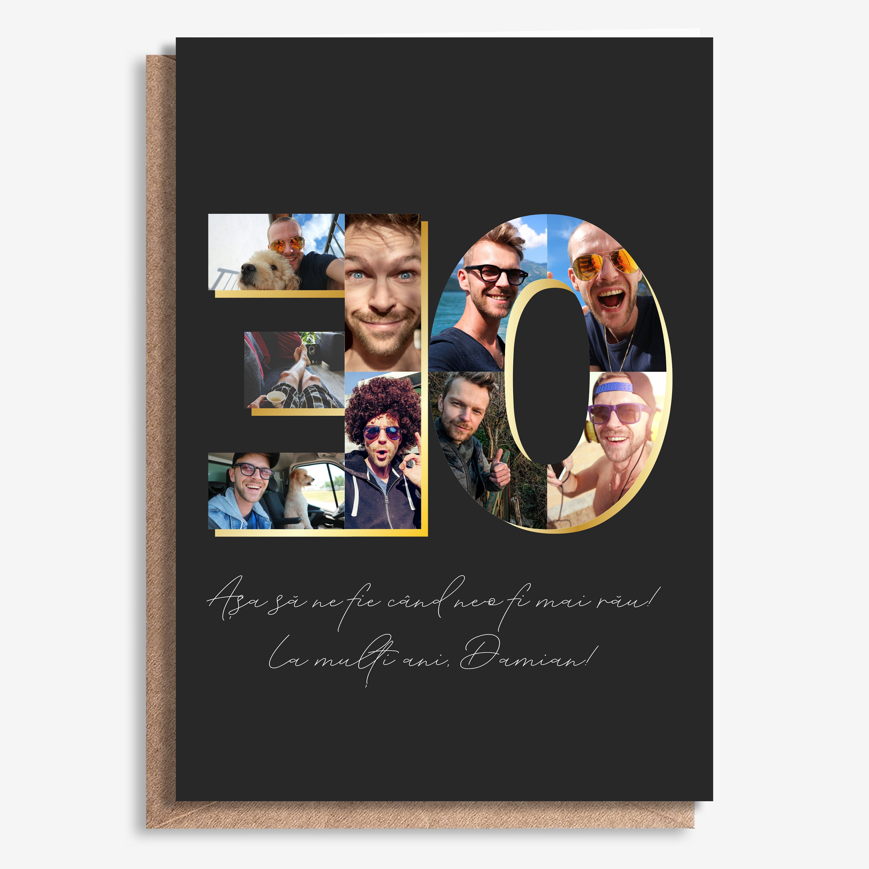 Felicitare A4 personalizată la aniversarea a 30 de ani