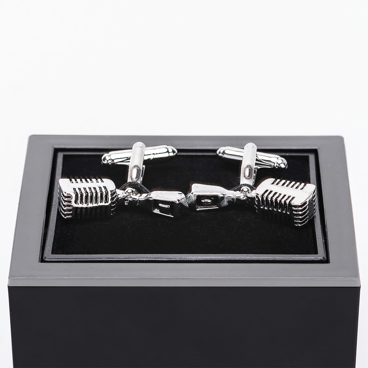 Spinki do mankietów dla muzyka Mikrofon prezent dla wokalisty prezent dla muzyka praktyczny prezent dla muzyka