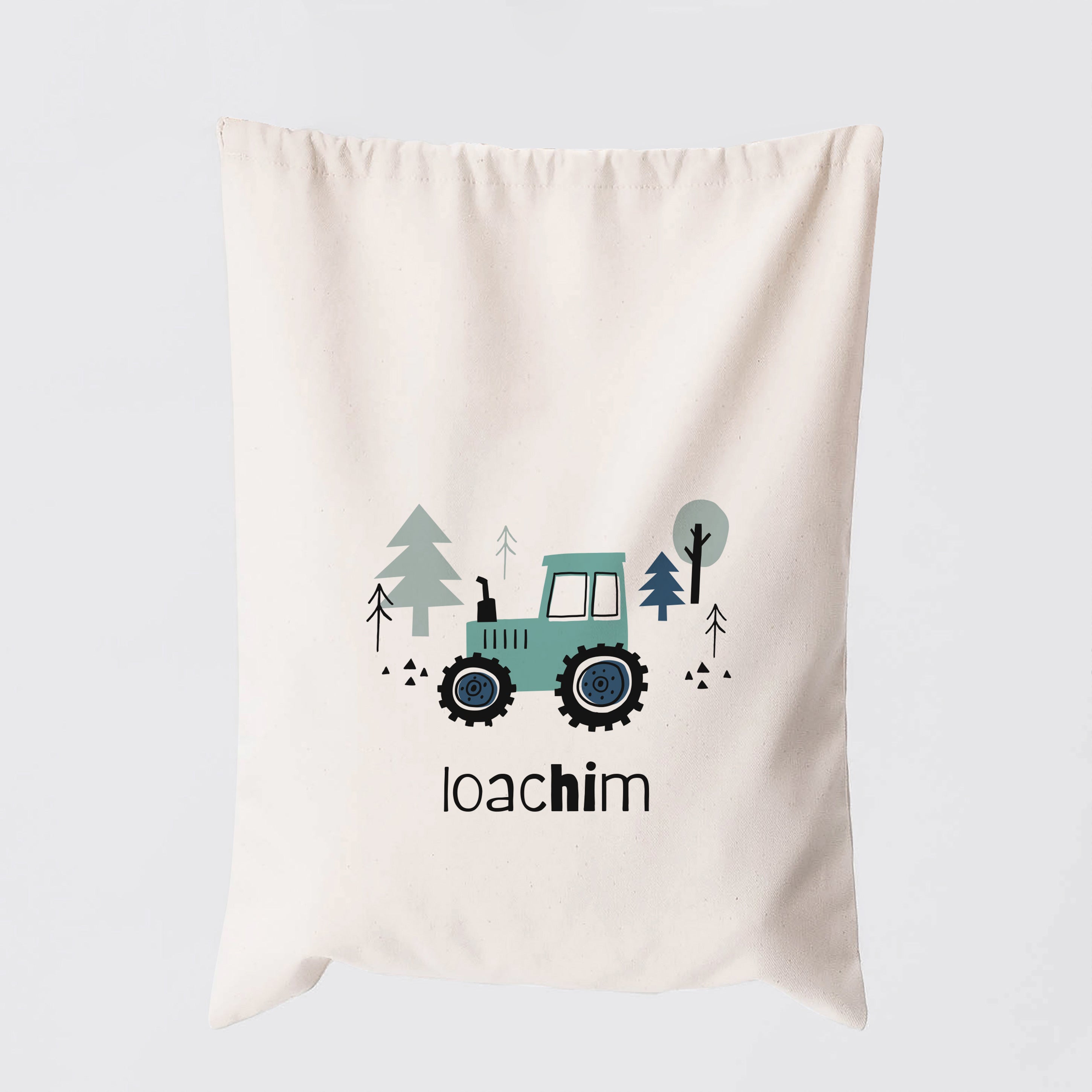 Săculeț pentru grădiniță cu nume – Tractor