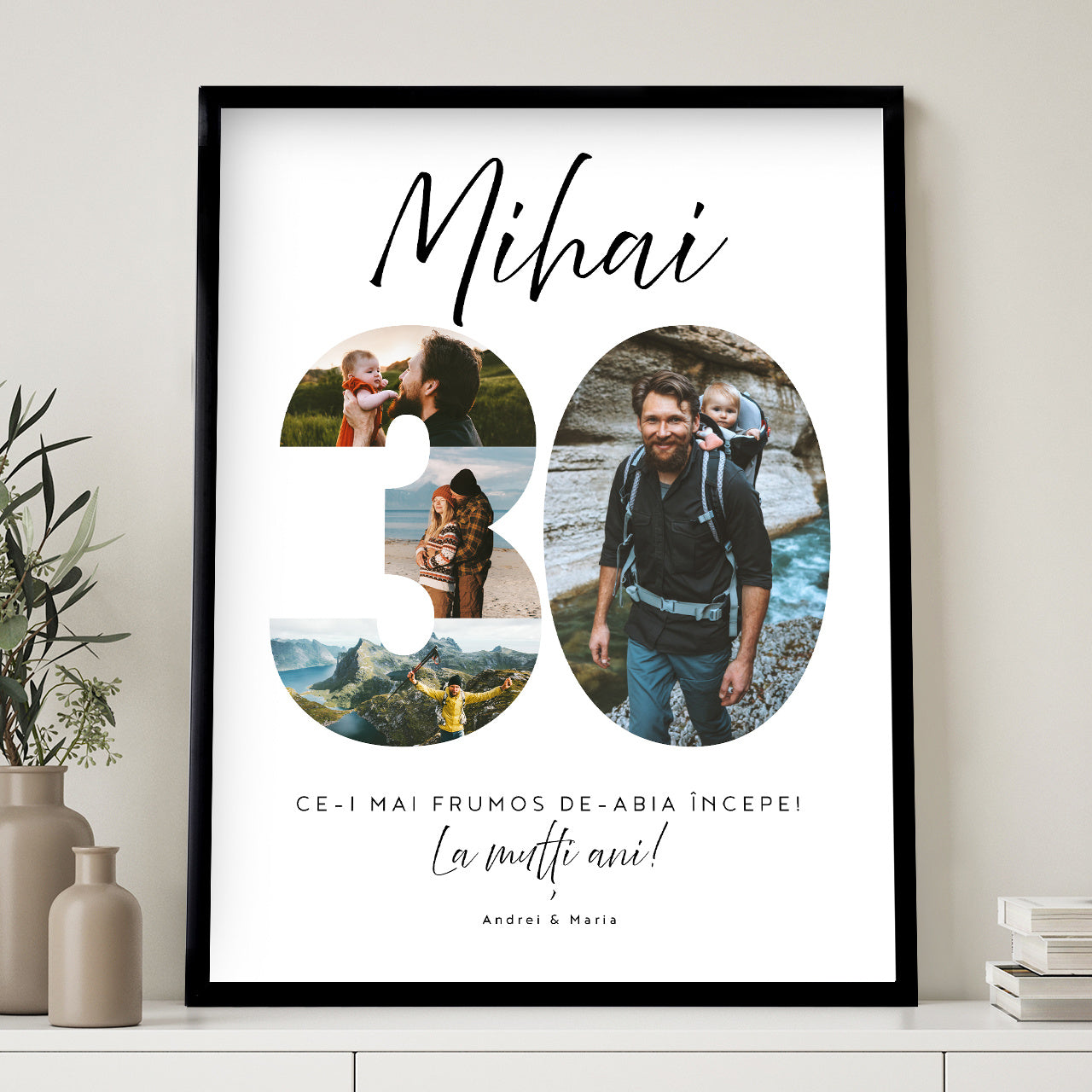 Tablou personalizat pentru aniversarea a 30 de ani