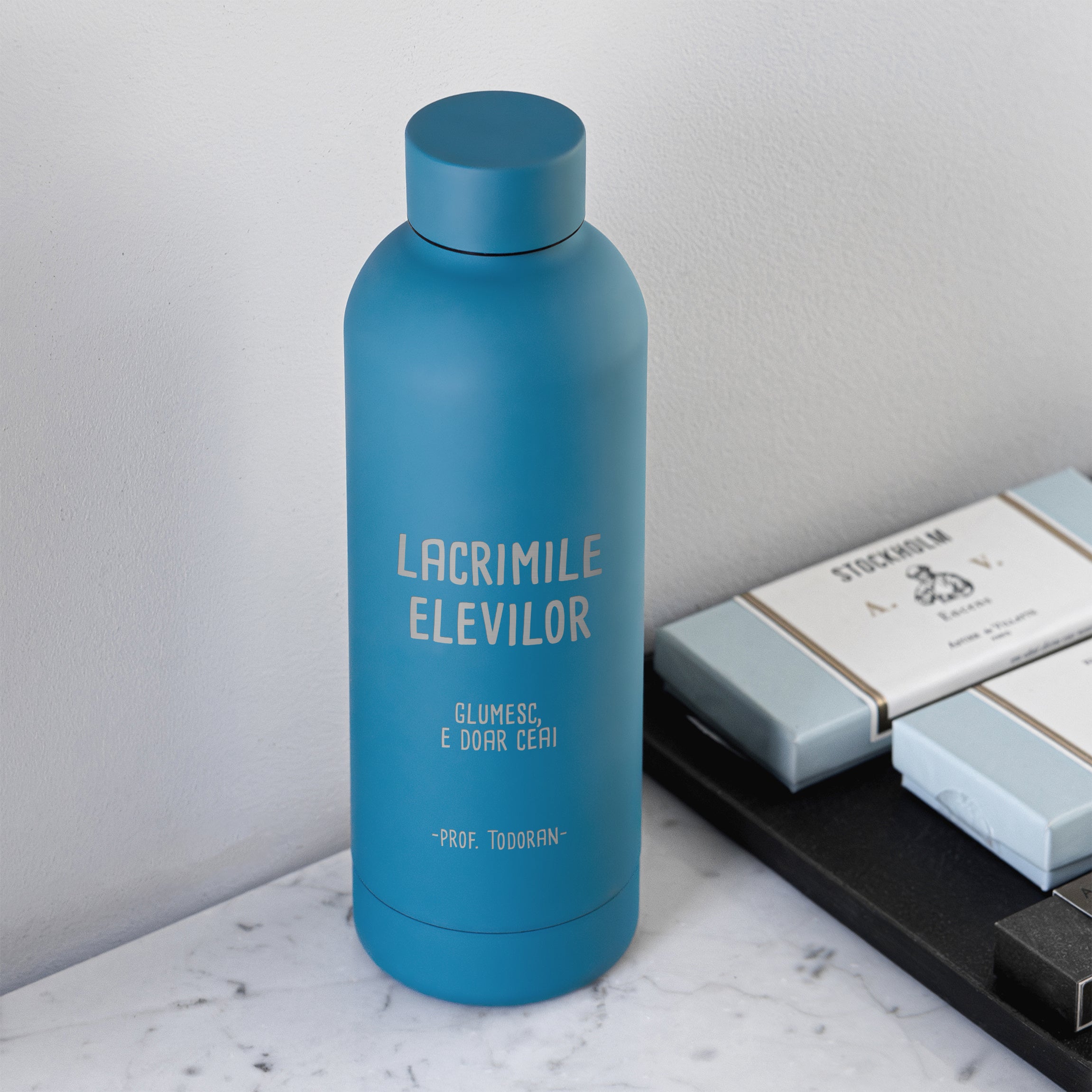 Termos personalizat Lacrimile Elevilor - cadou amuzant pentru Ziua Profesorului