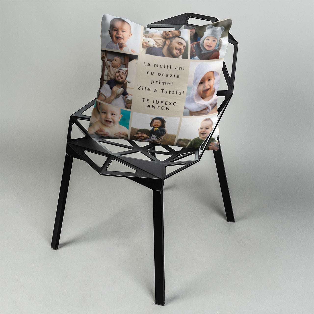 Pernă cu fotografii – cadou pentru prima Zi a Tatălui