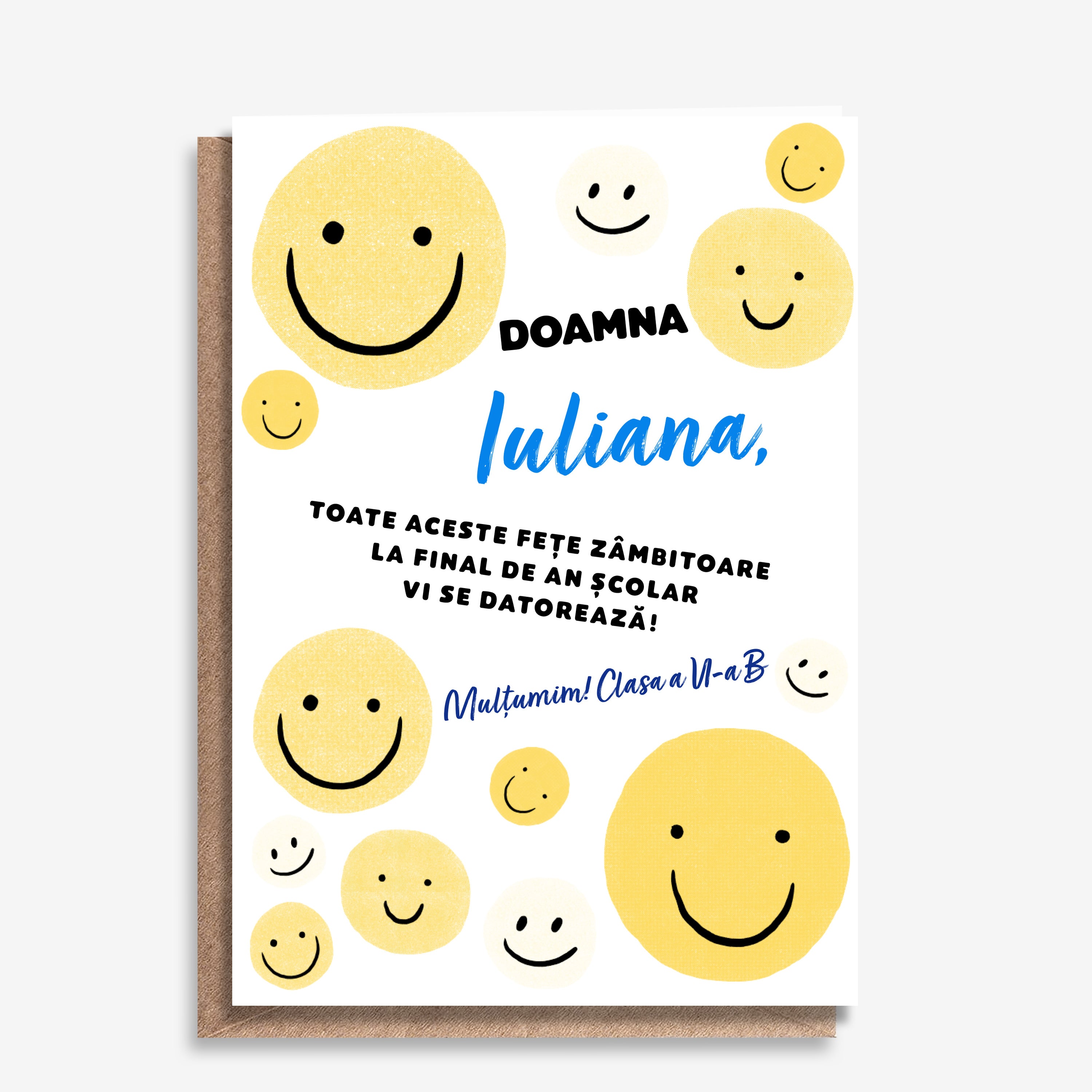 Podziękowanie dla nauczycielki - kartka personalizowana prezent dla nauczycielki podziękowania dla nauczycielki