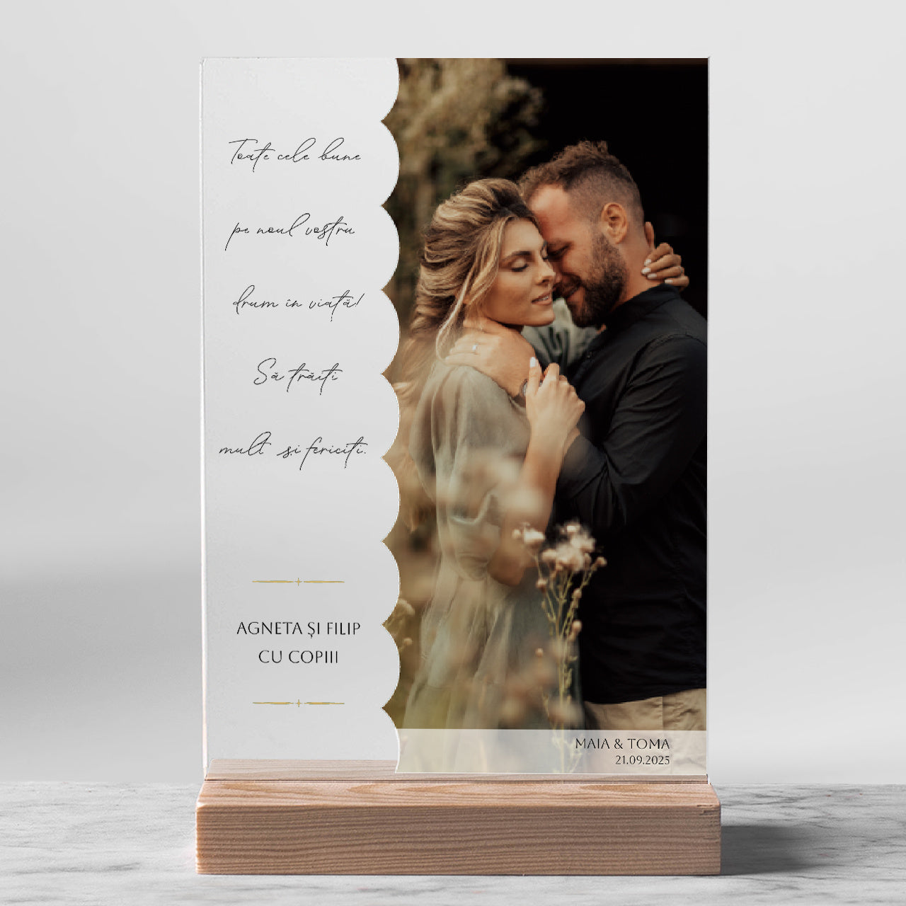 Statuetă personalizată – amintire de nuntă pentru miri