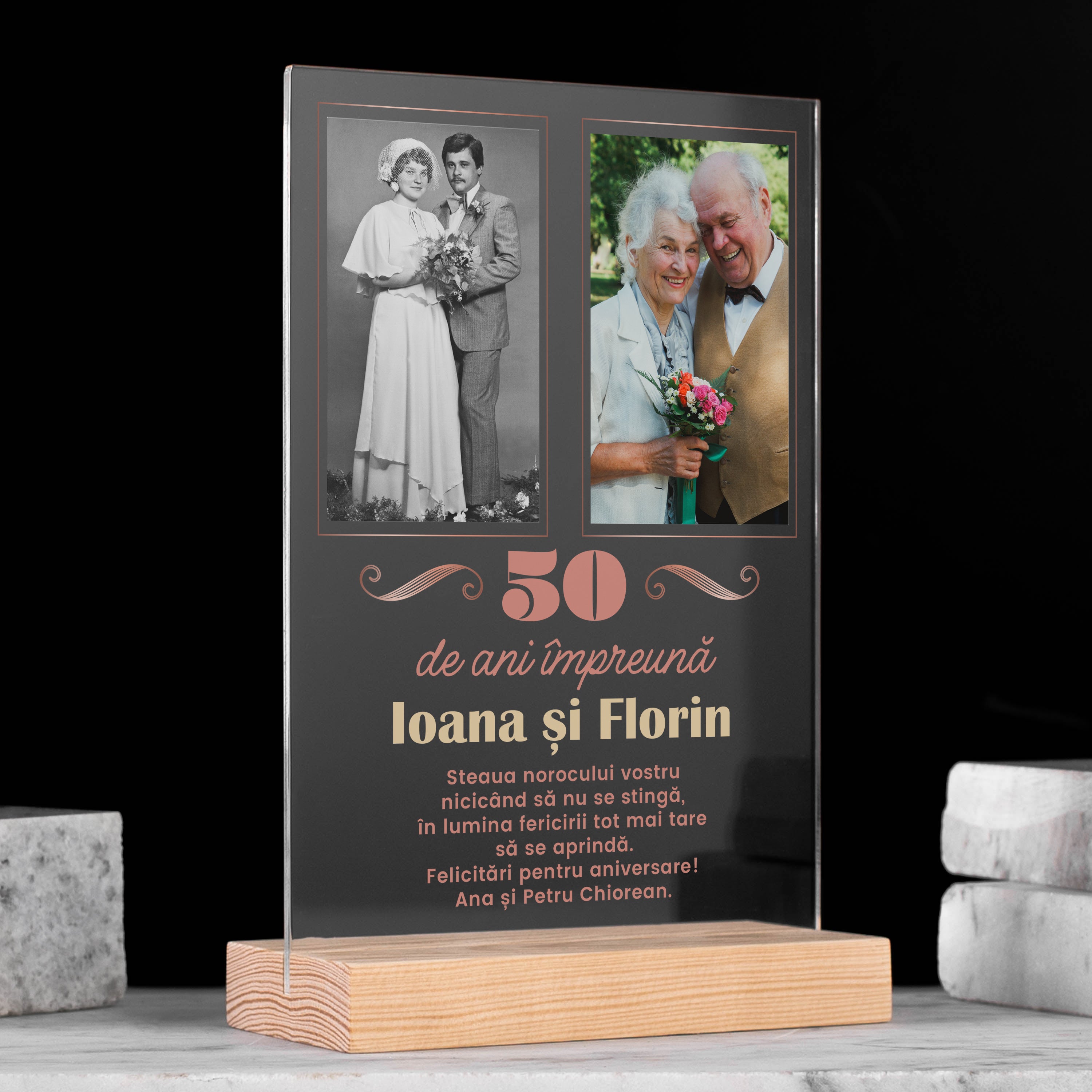 Personalizowana statuetka na pamiątkę 50 Rocznicy Ślubu prezent na 50 rocznicę ślubu pamiątka 50 rocznicy ślubu