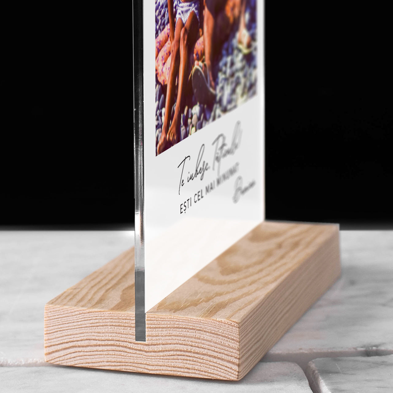 Statuetă cu fotografie pentru tată