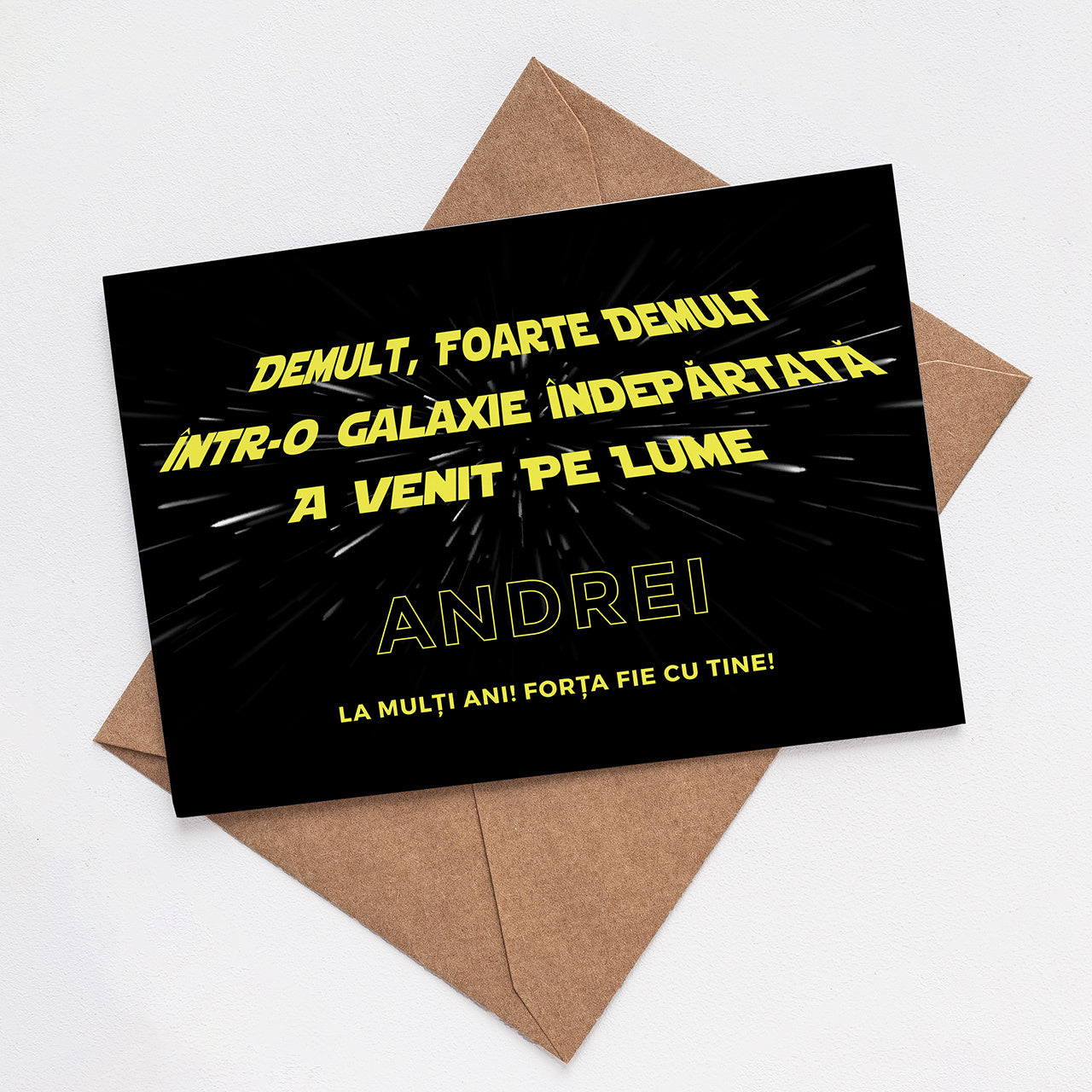 Felicitare pentru aniversarea unui fan Star Wars