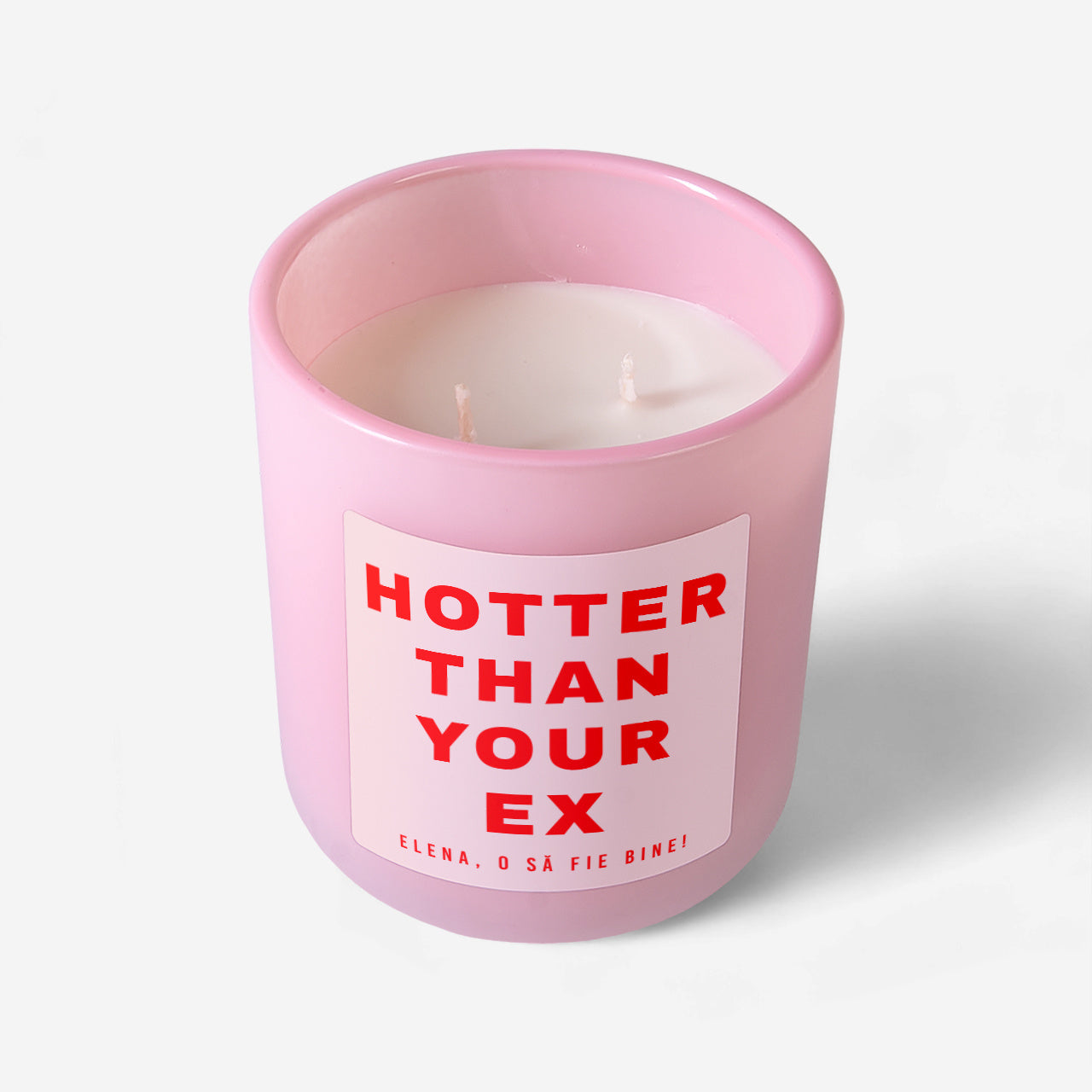 Świeca dla przyjaciółki - Hotter than your ex - prezent na rozstanie świeca sojowa personalizowana