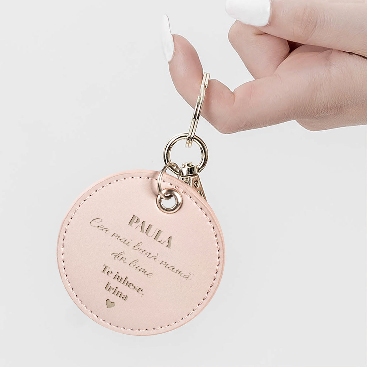 Skórzany brelok z grawerem dla mamy brelok dla mamy prezent dla mamy na Dzień Mamy