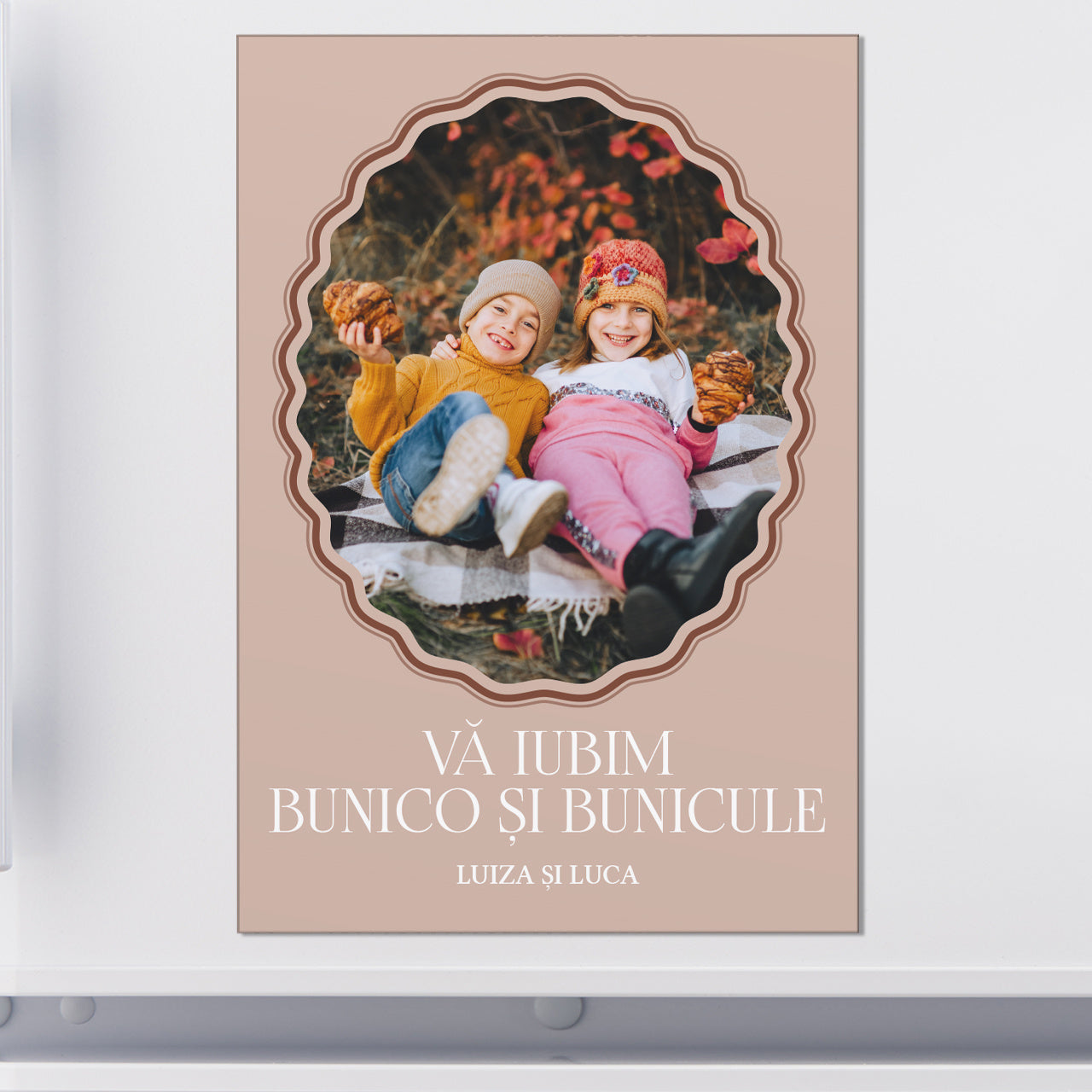 Magnet pentru Bunica și Bunicul cu fotografie