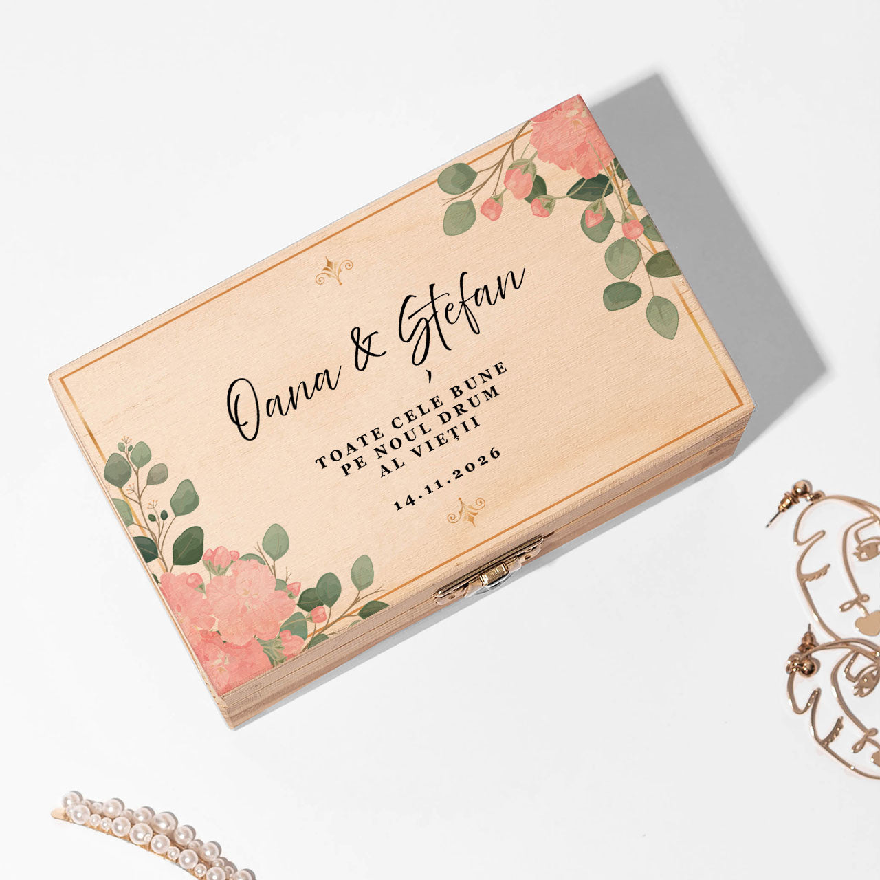 Personalizowane pudełko na pieniądze - ślub pudełko na koperty ślubne prezent dla pary młodej