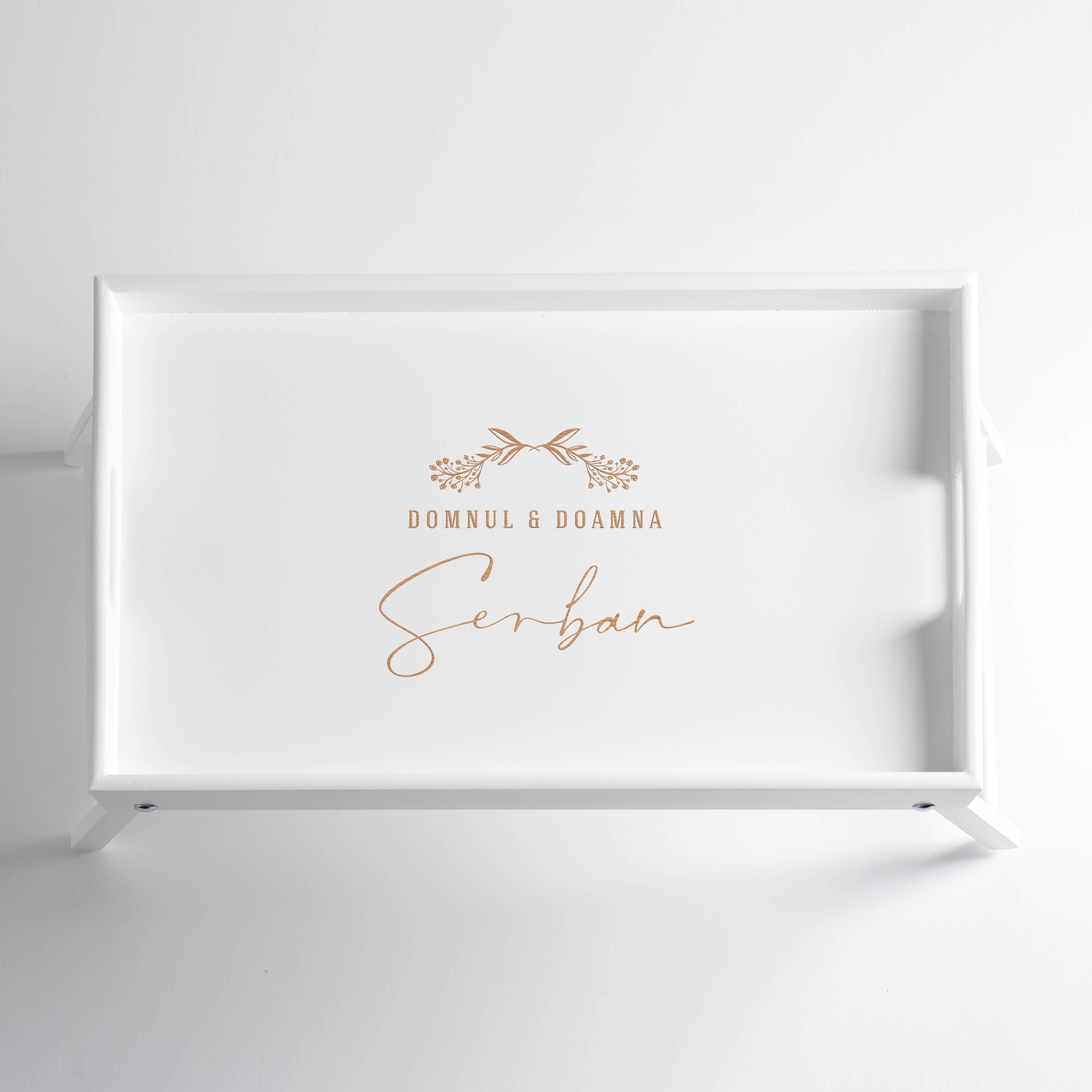 Stolik śniadaniowy dla pary na Ślub stolik do łóżka prezent dla nowożeńców taca do łóżka