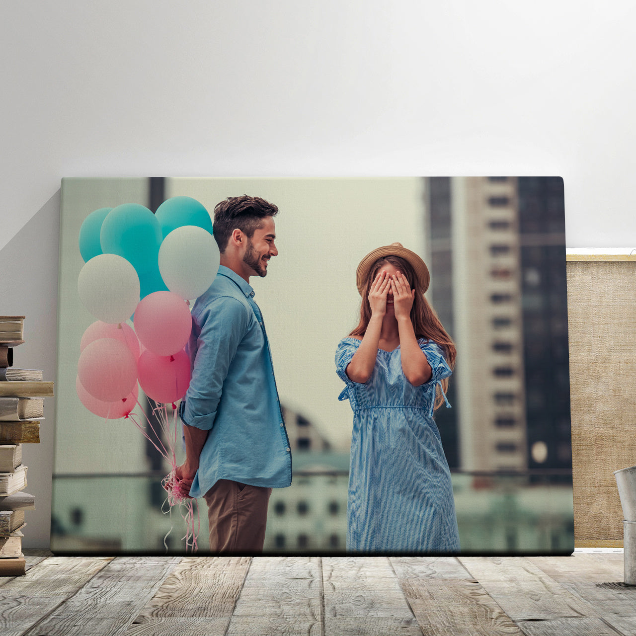 Obraz na płótnie ze zdjęcia 70x50cm - Twoje zdjęcie  obraz ze zdjęciem obraz na ścianę prezent dla pary