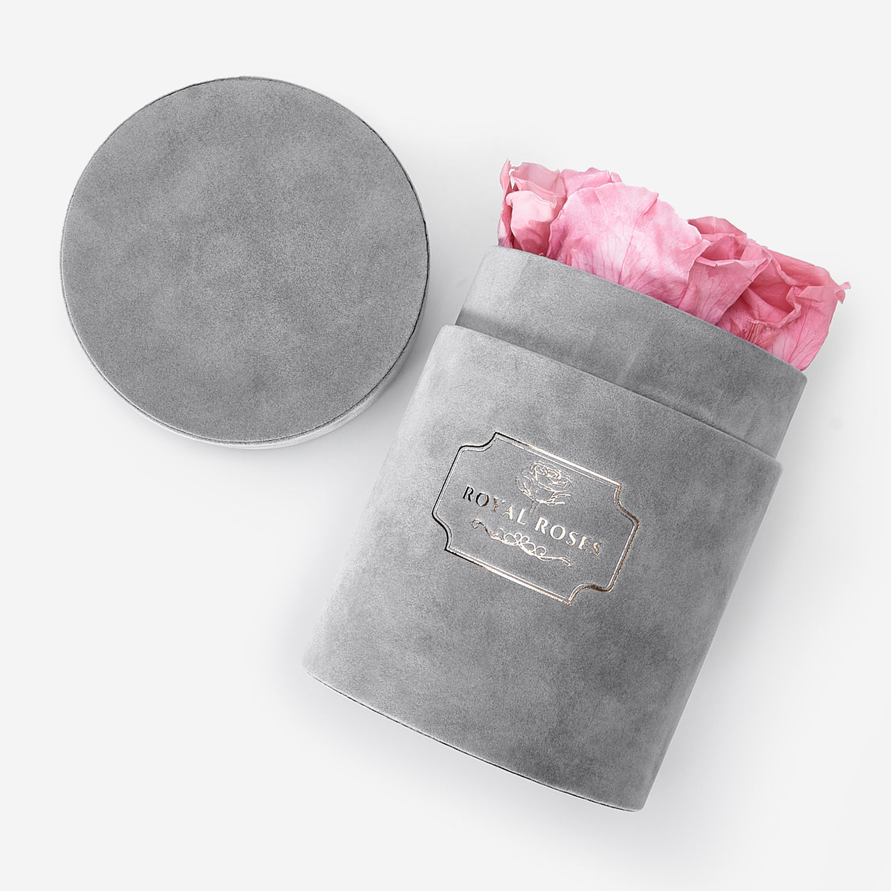 Trandafiri eterni roz în cutie