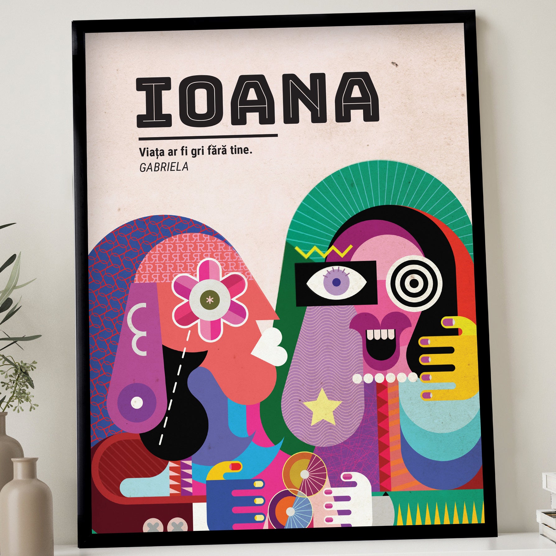 Personalizowany plakat dla przyjaciółki z imieniem prezent dla przyjaciółki oryginalne dekoracje ścienne