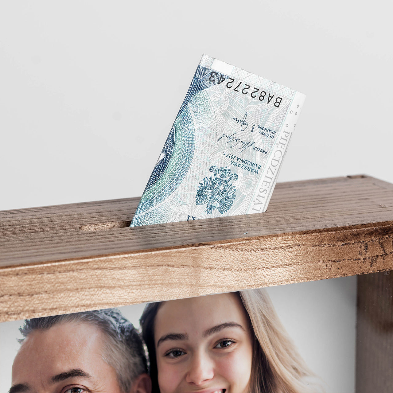 Personalizowana skarbonka ze zdjęciem - prezent na Dzień Ojca prezent dla taty skarbonka dla taty
