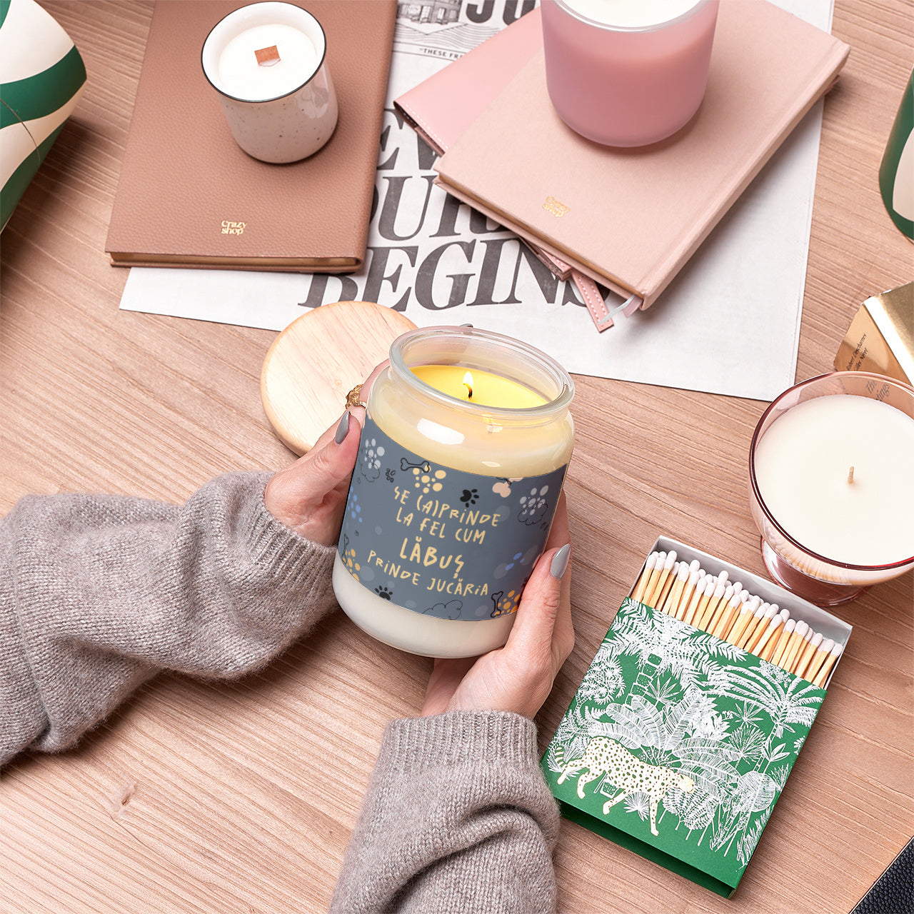 Lumânare personalizată - cadou pentru o iubitoare de câini