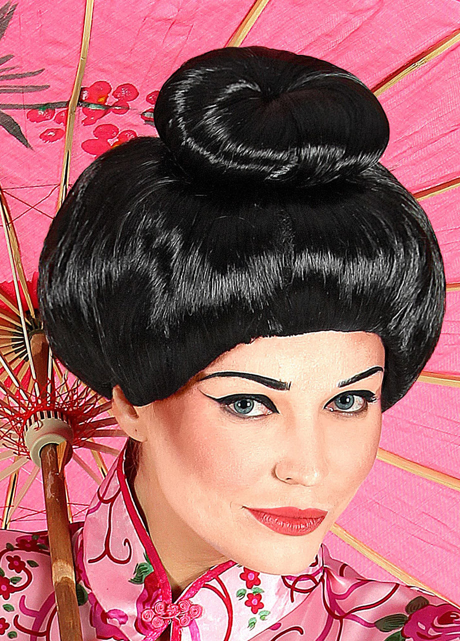 Perucă neagră Japonki GEISHA