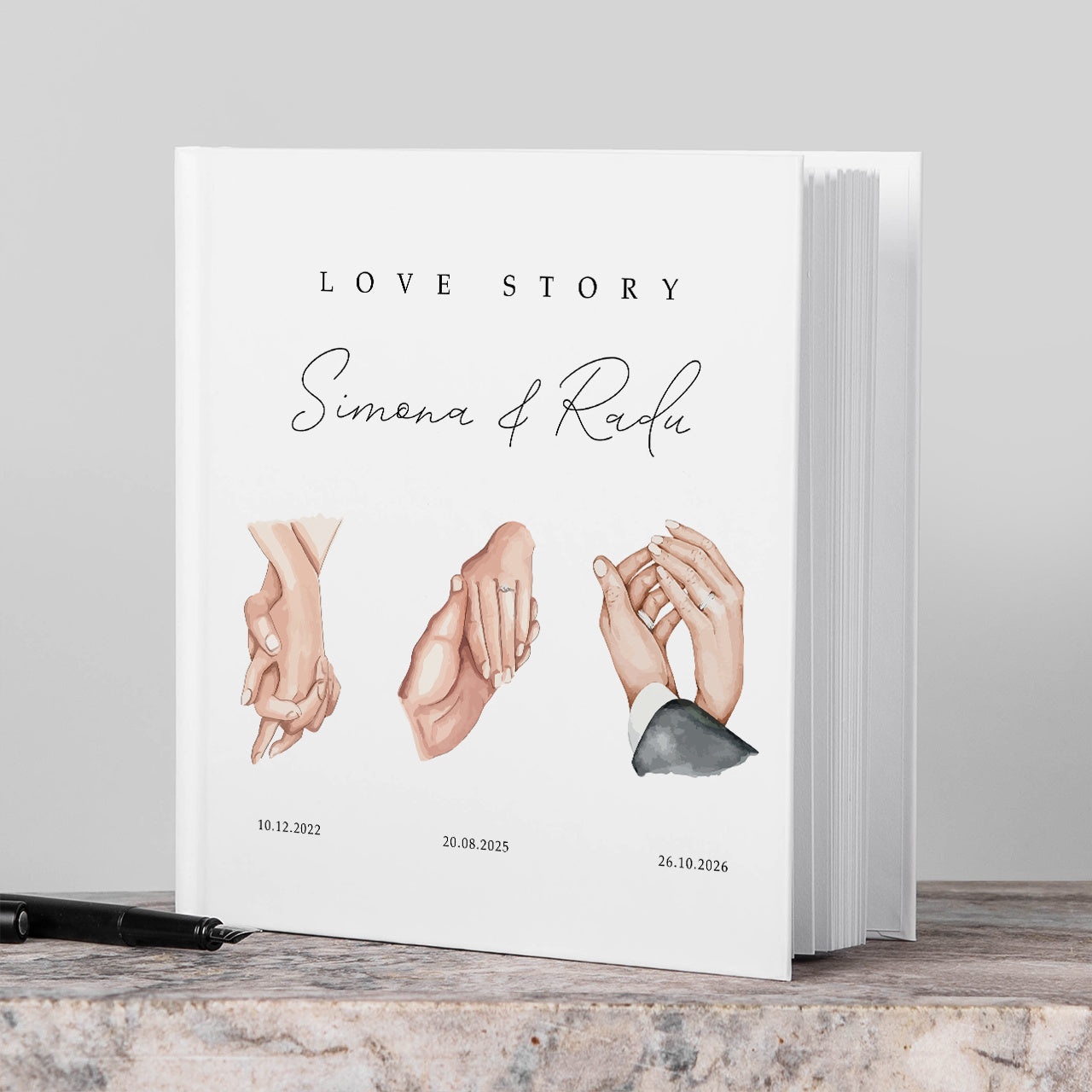 Felicitare de oaspeți de nuntă personalizată – Love Story