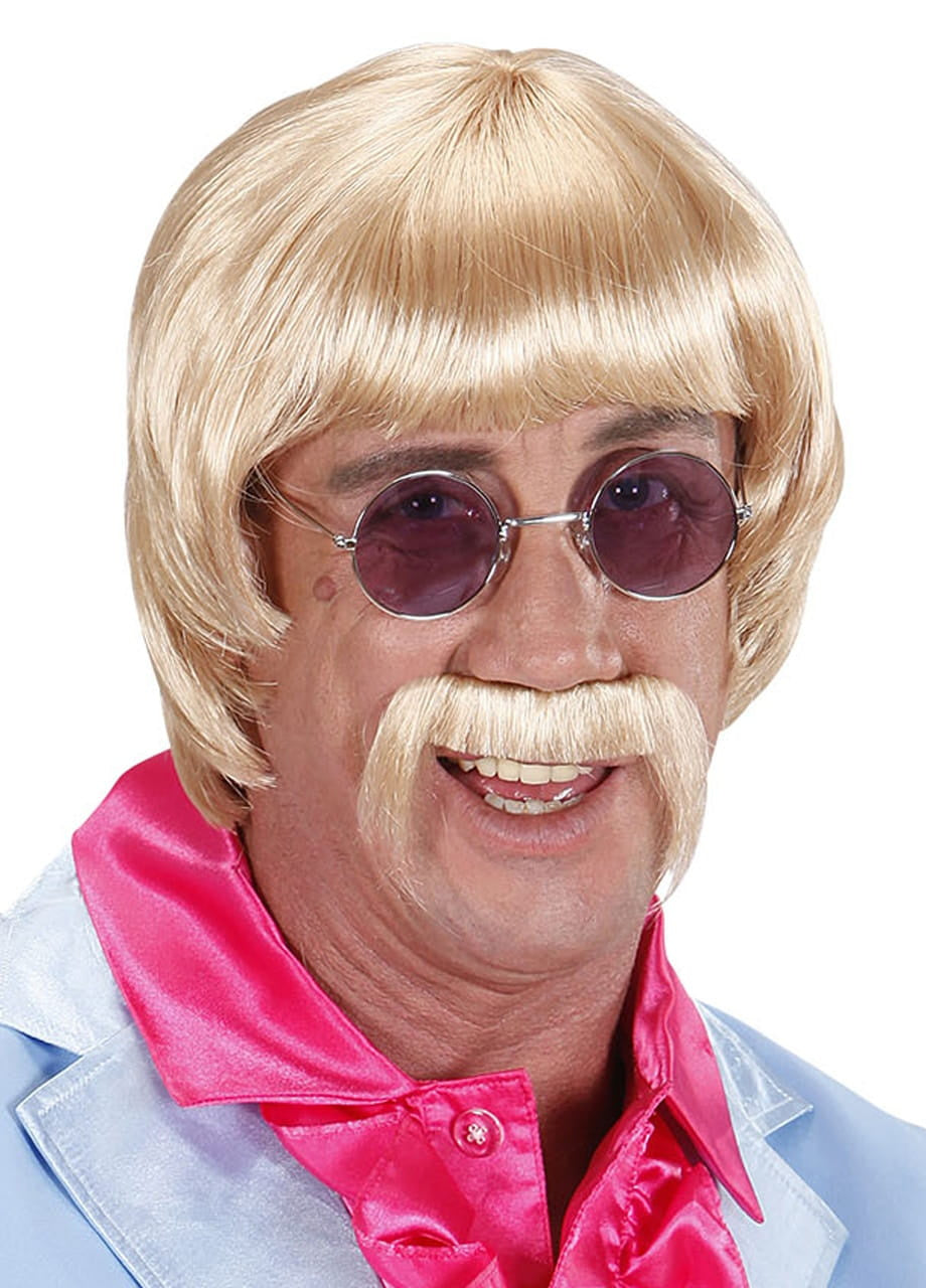 Perucă cu mustață ANII ’60 blond