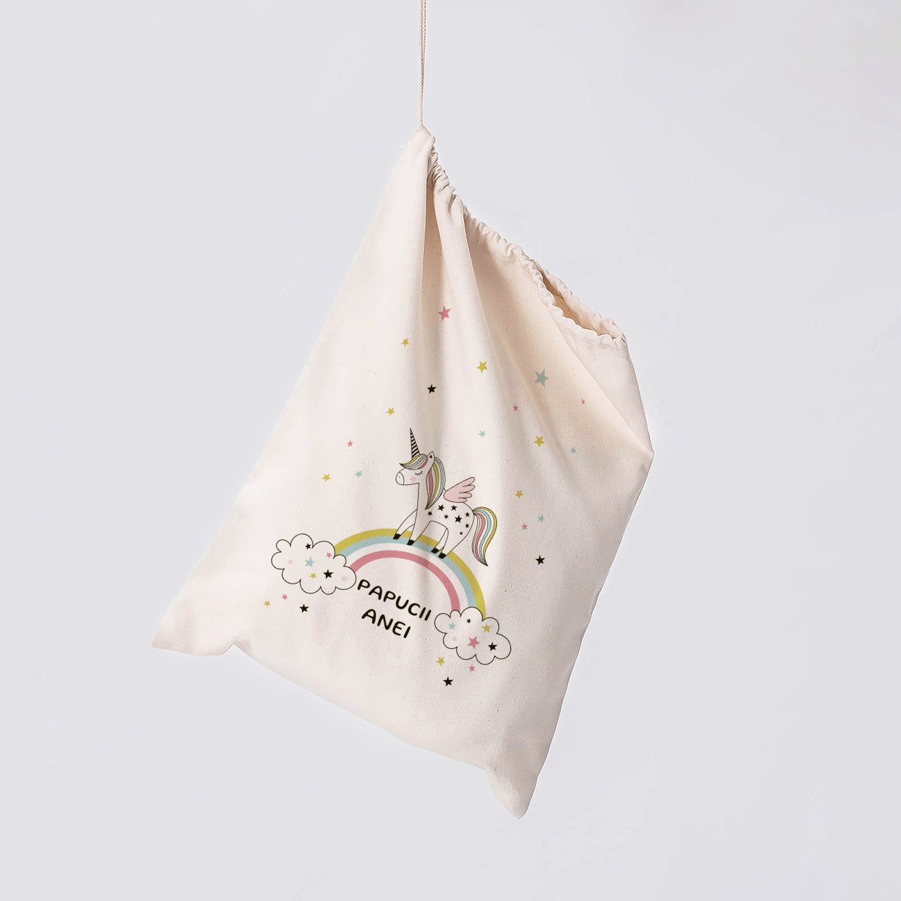 Săculeț pentru papuci de grădiniță – cadou pentru fetiță