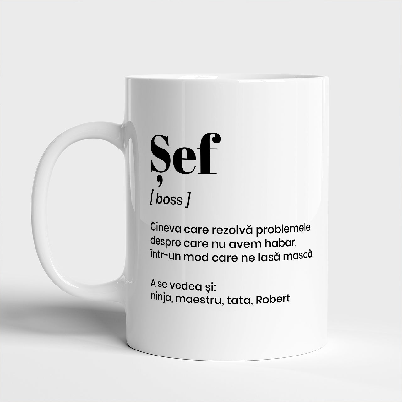 Cană cu mesaj - cadou pentru șef