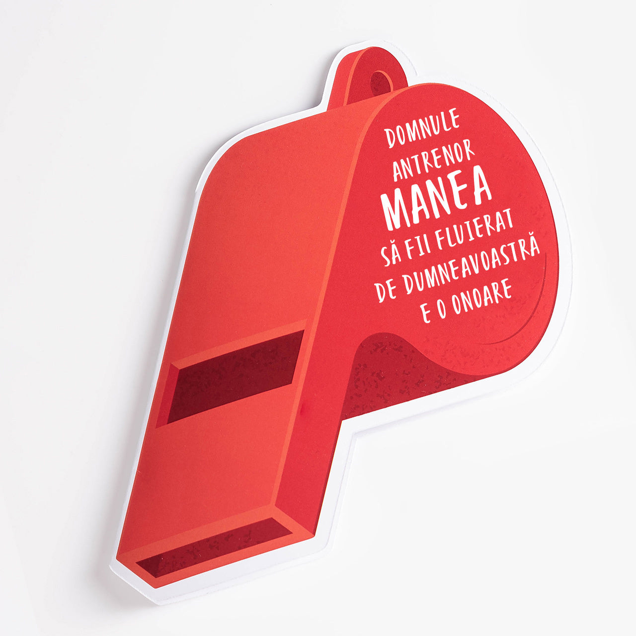 Personalizowana kartka dla trenera na urodziny - Gwizdek upominek dla trenera kartka z nadrukiem