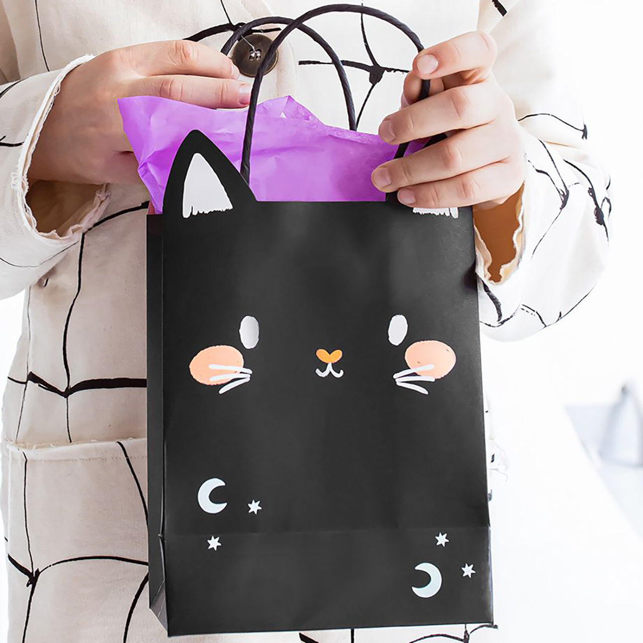 Pungă de cadou din hârtie – cu pisicuță
